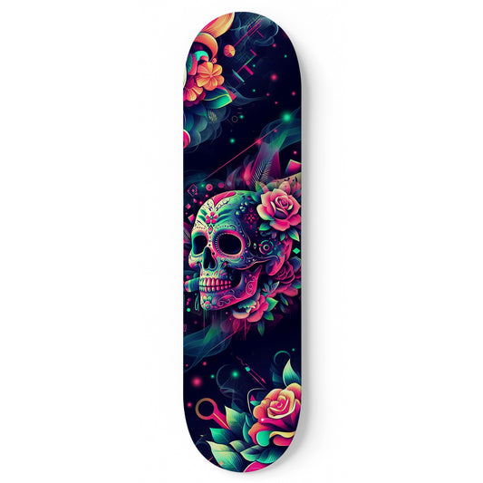 Sugar Skull #5.0 Skateboard Wall Art