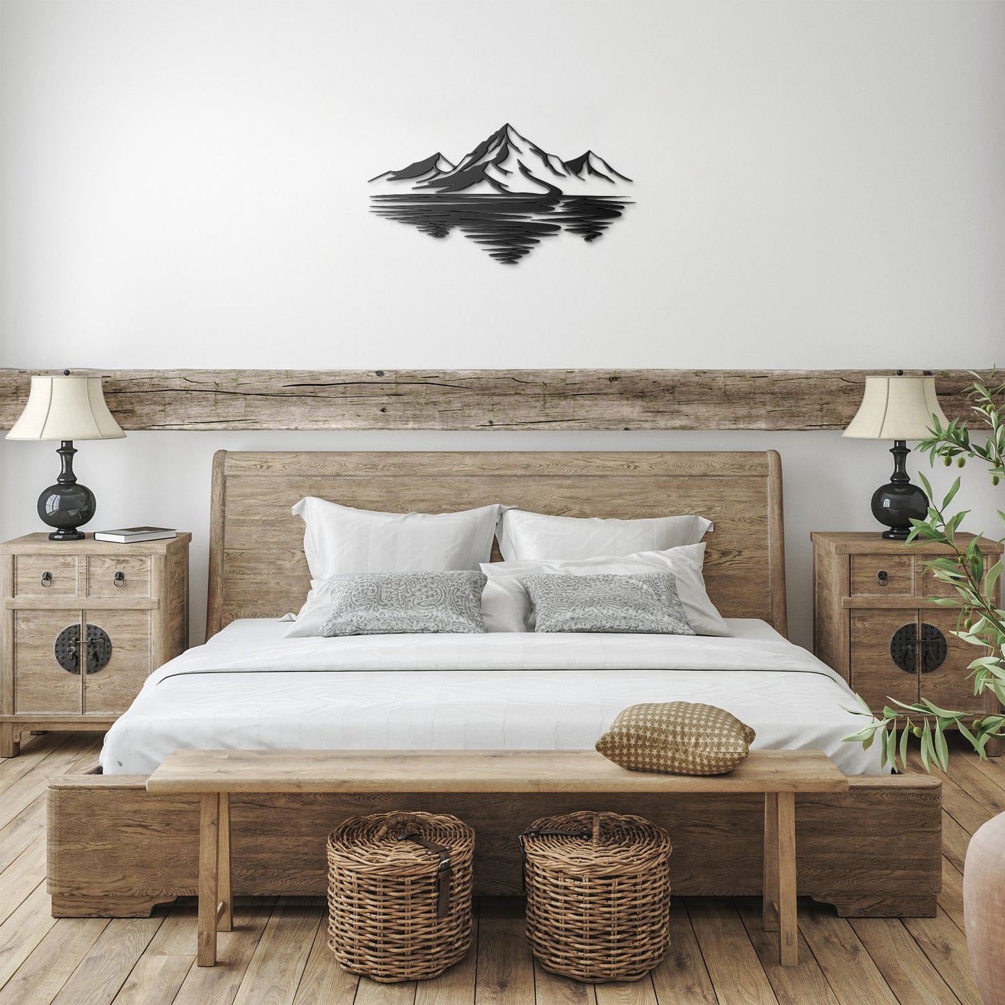 Gorgeous Reflected Mountain Metal Wall Art