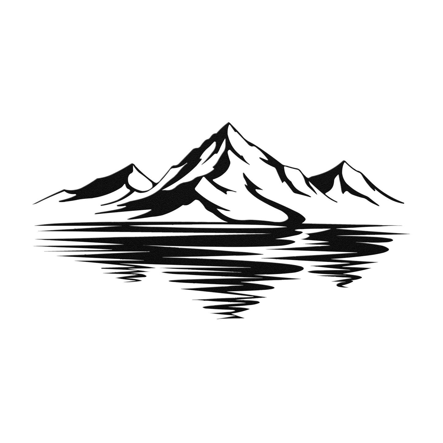 Gorgeous Reflected Mountain Metal Wall Art