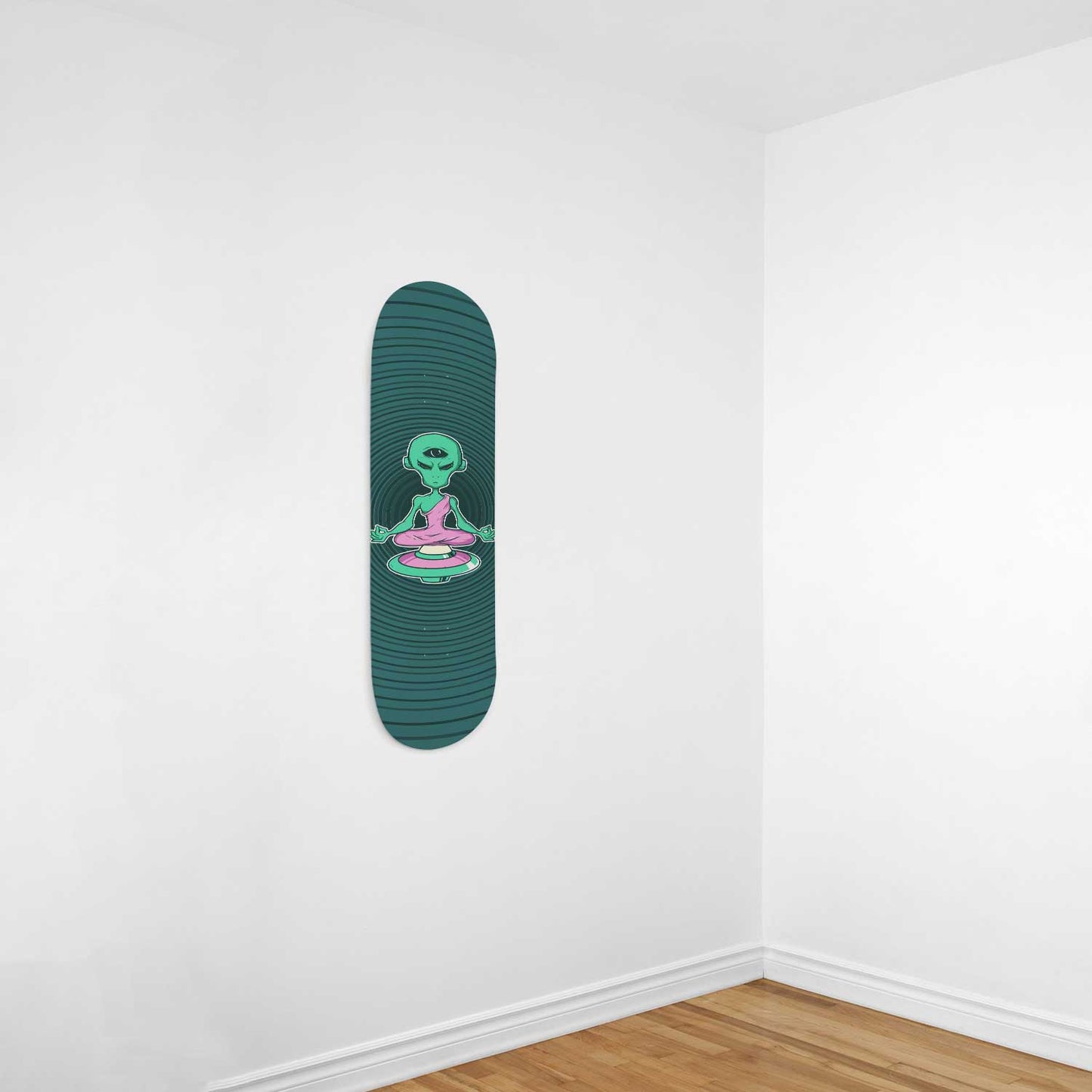 Alien Meditation Skateboard Wall Art