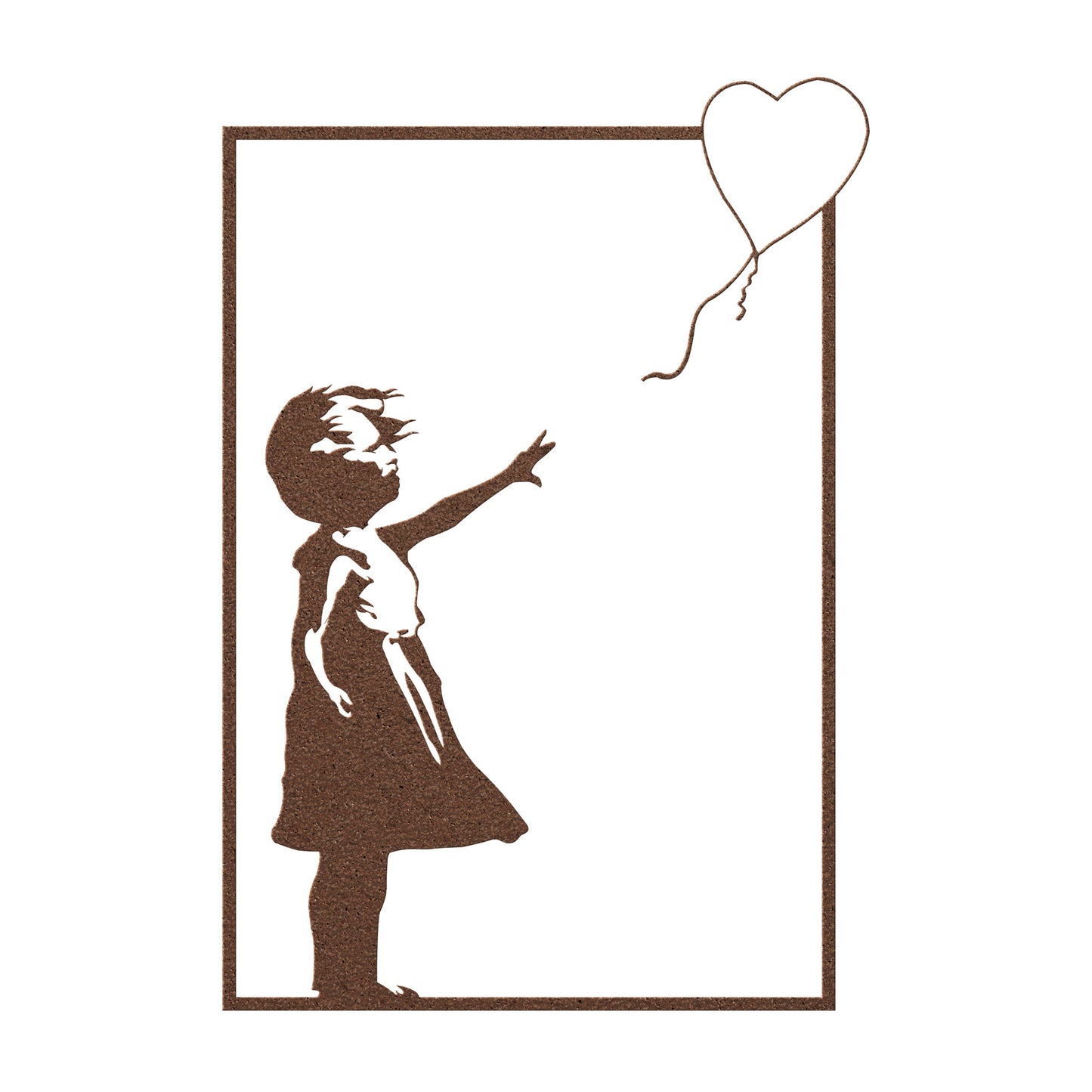 Bansky Girl with Balloon Metal Wall Art