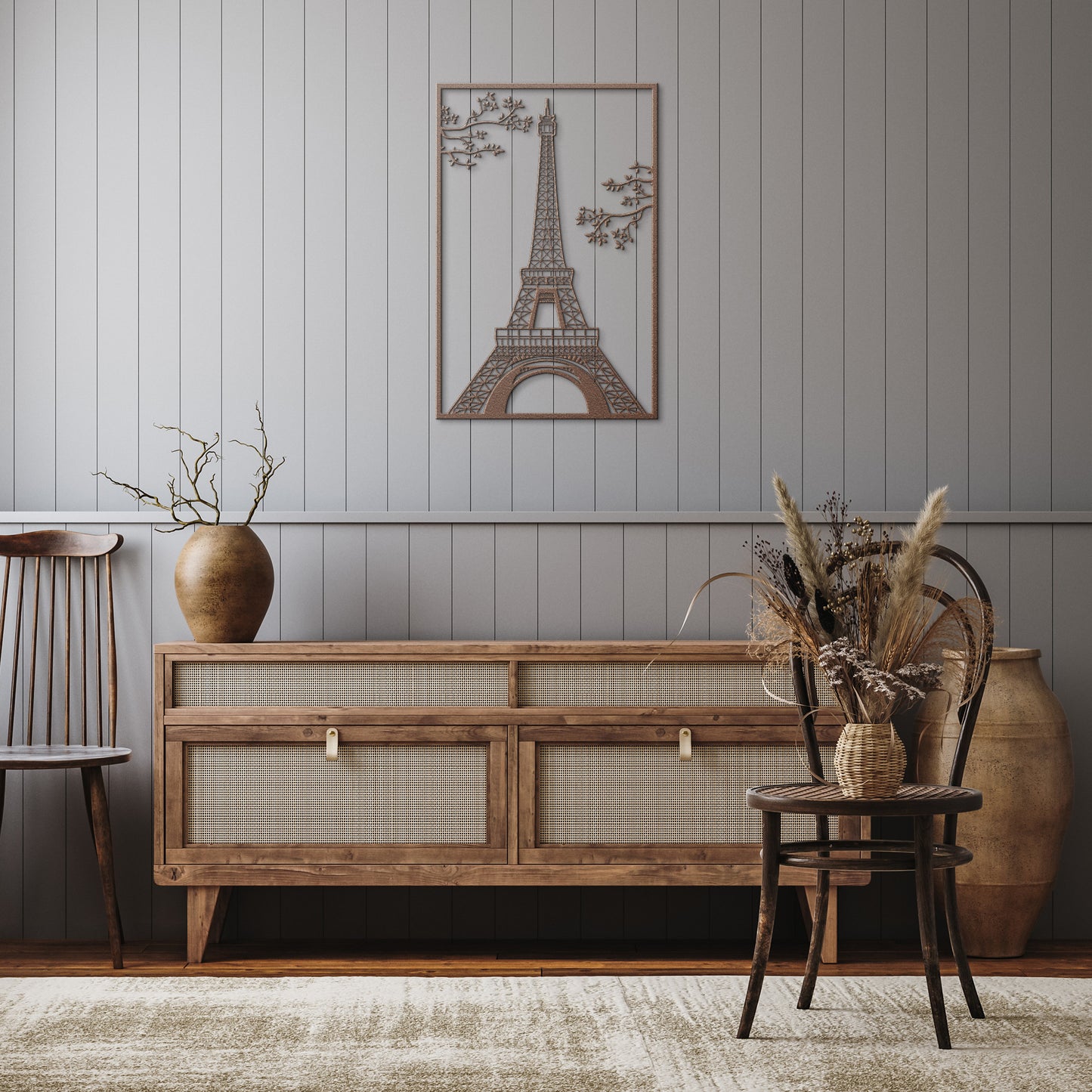 Beautiful Eiffel Tower of Paris Metal Wall Art