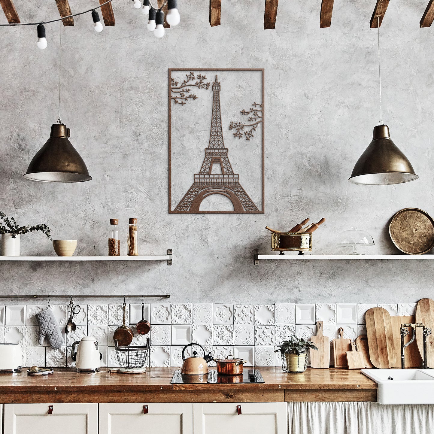 Beautiful Eiffel Tower of Paris Metal Wall Art