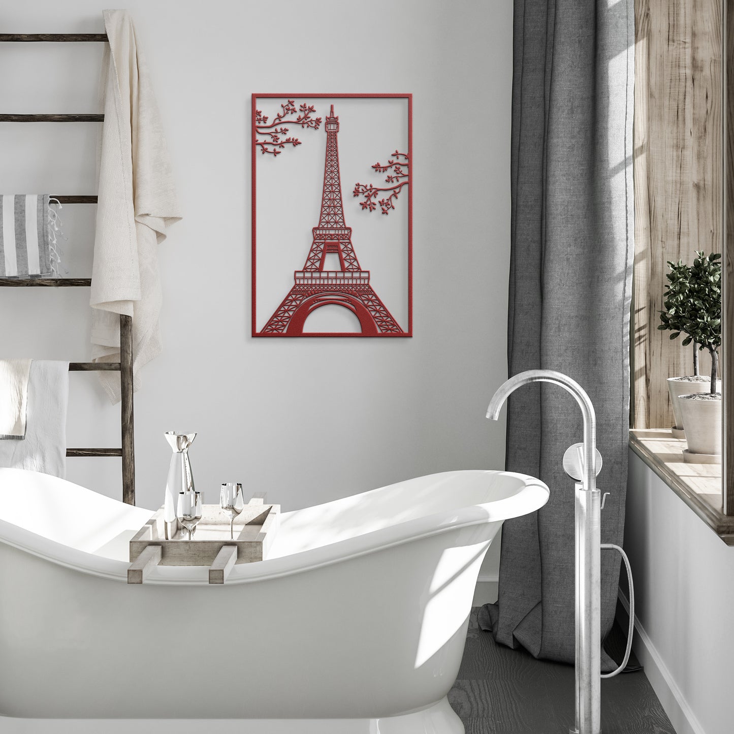 Beautiful Eiffel Tower of Paris Metal Wall Art