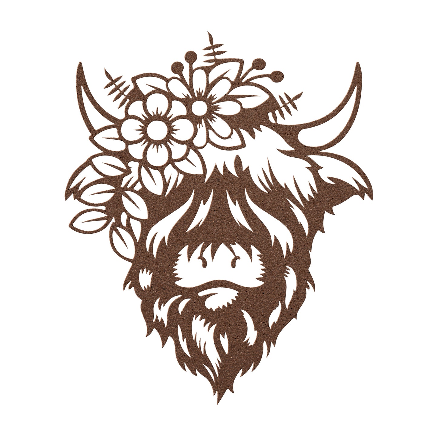 Beautiful Female Highlands Cow Metal Wall Art