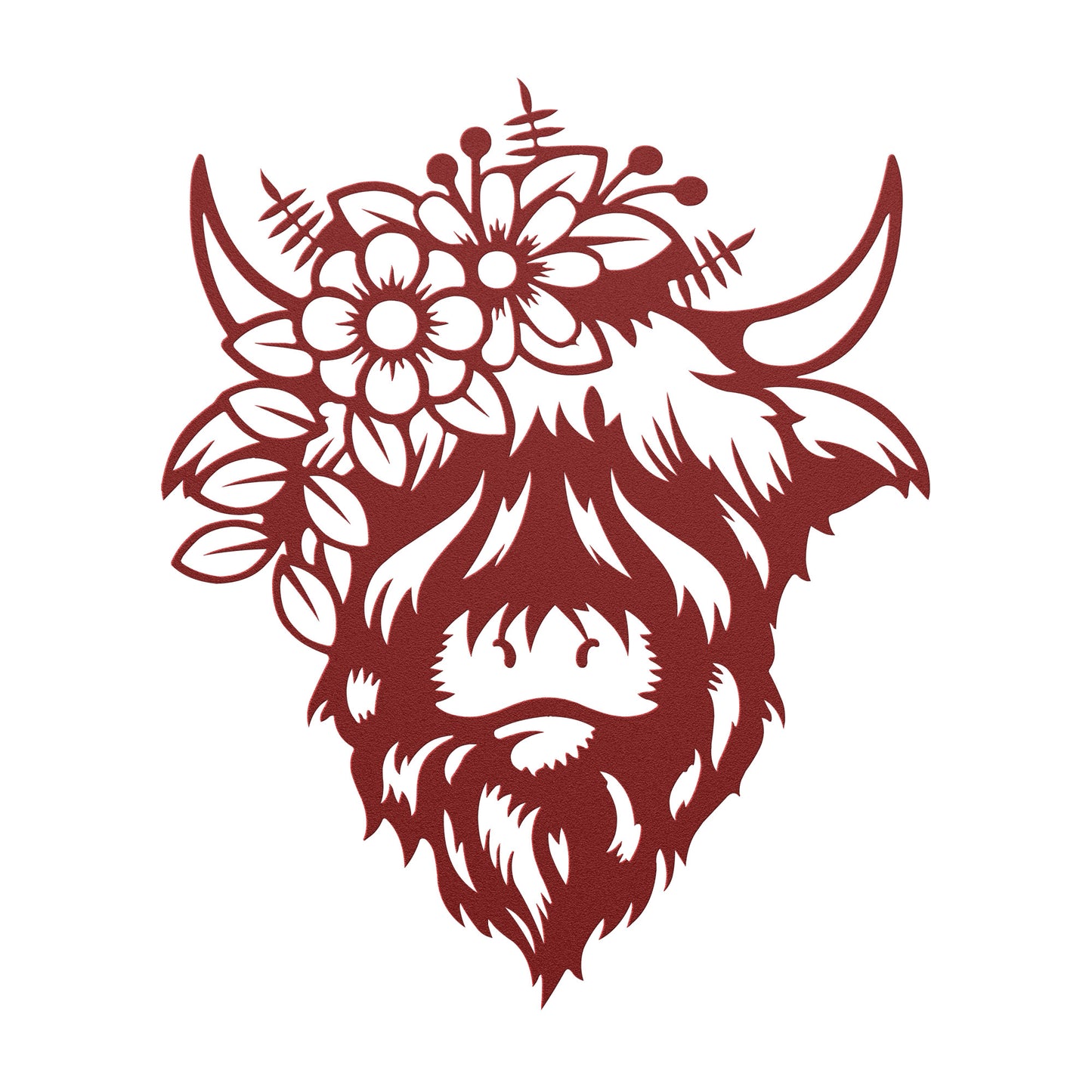 Beautiful Female Highlands Cow Metal Wall Art