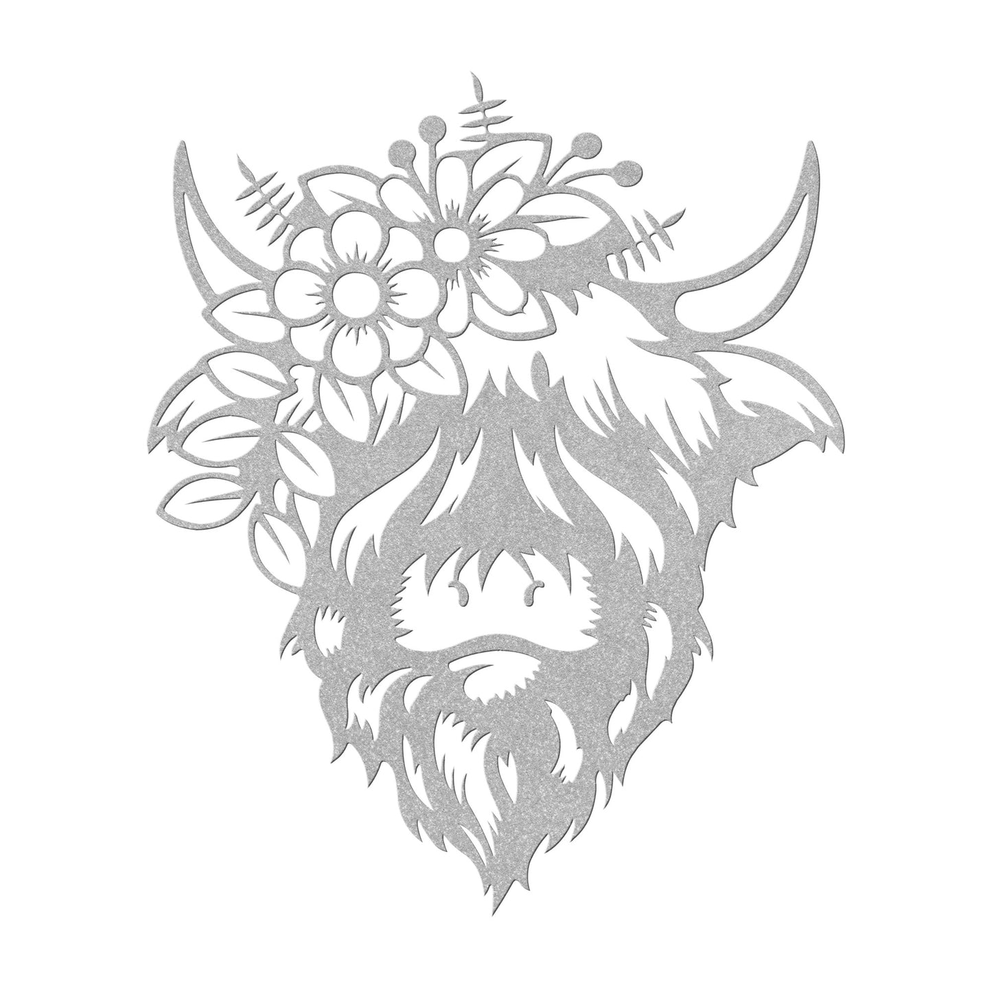 Beautiful Female Highlands Cow Metal Wall Art