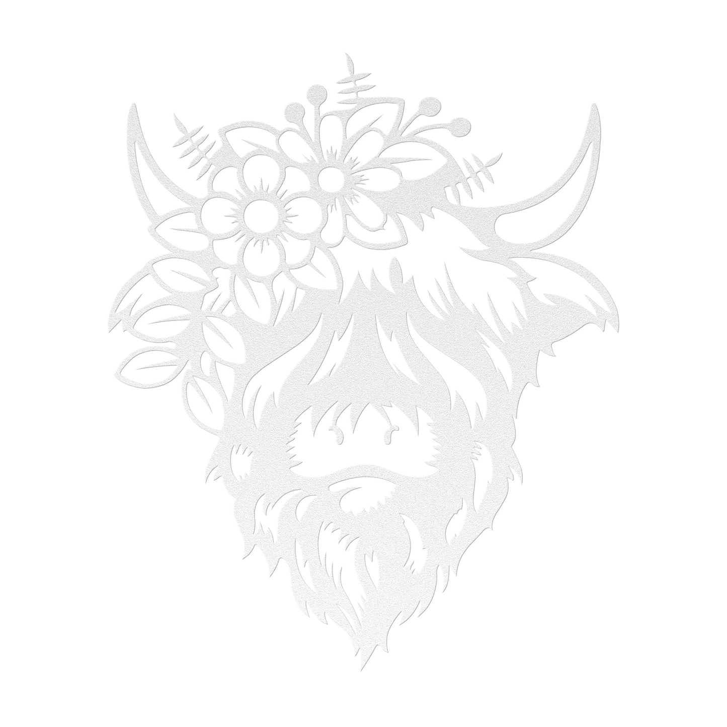 Beautiful Female Highlands Cow Metal Wall Art