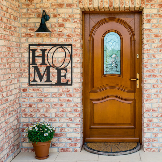 Beautiful HOME text Display Metal Wall Art