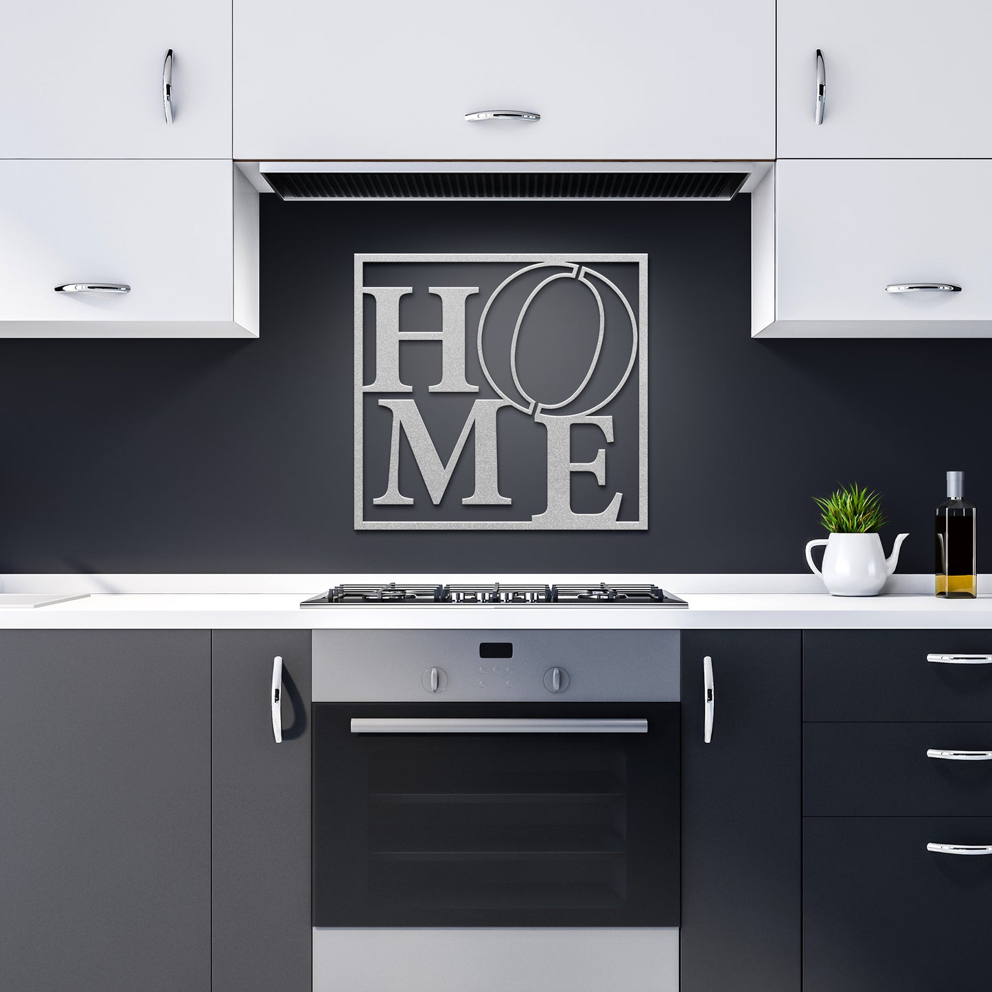 Beautiful HOME text Display Metal Wall Art