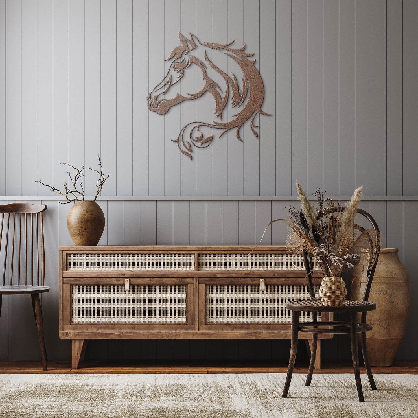 Beautiful Horse Sillhouette Metal Wall Art