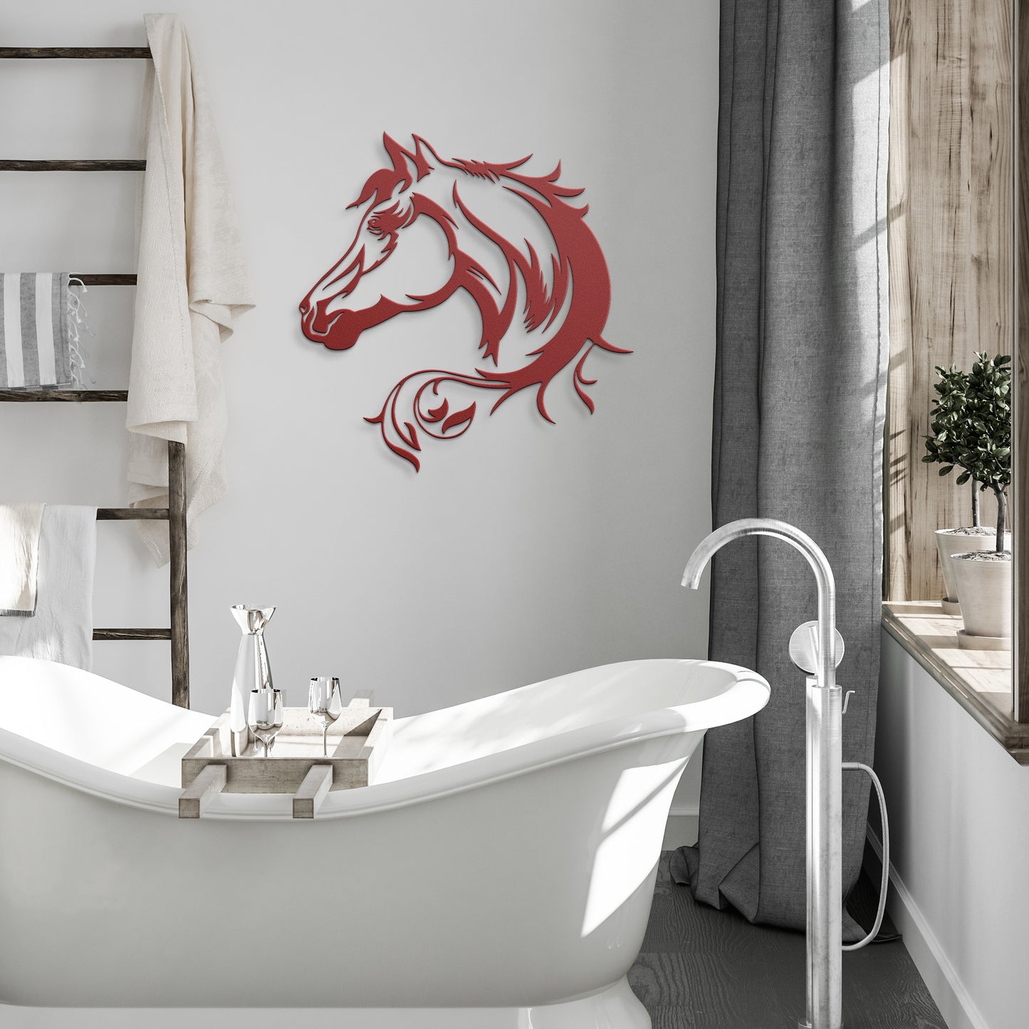 Beautiful Horse Sillhouette Metal Wall Art