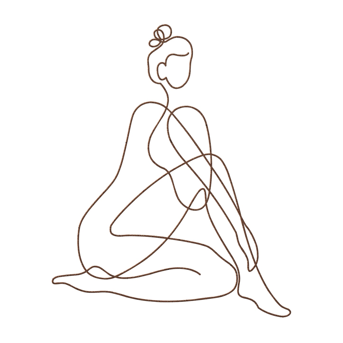 Beautiful Lady One Line Metal Wall Art