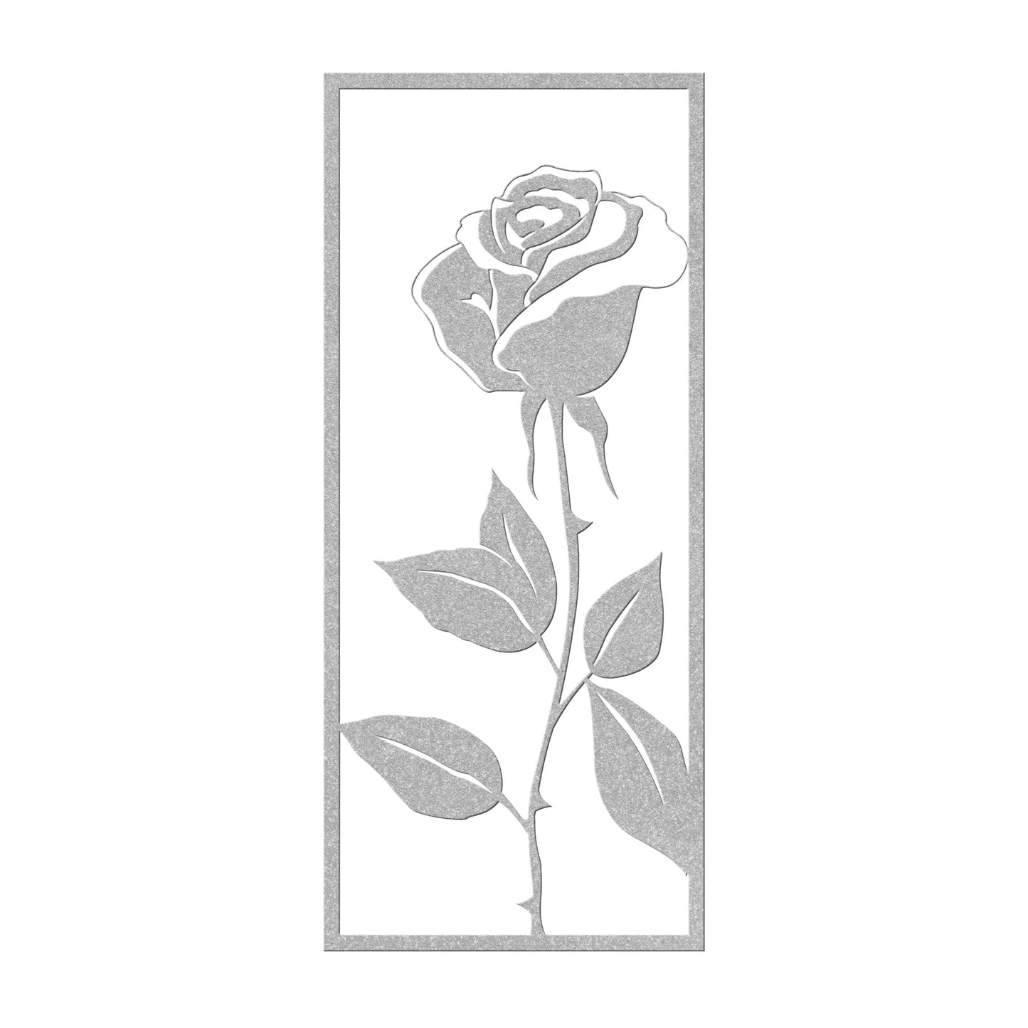 Beautiful Rose in a Frame Metal Wall Art
