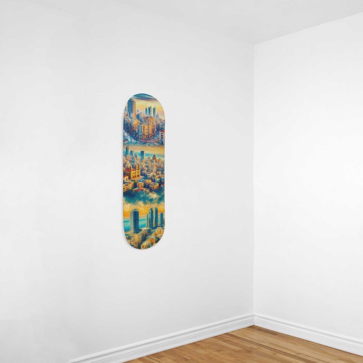 Beirut  Cityscaper 1-Deck Skateboard Wall Art