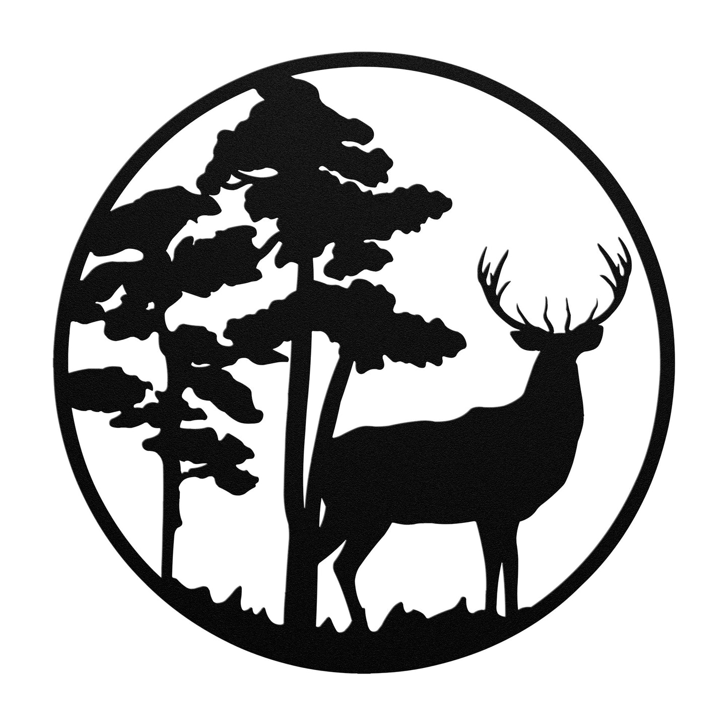 Buck in the Fall Forest Metal Wall Art