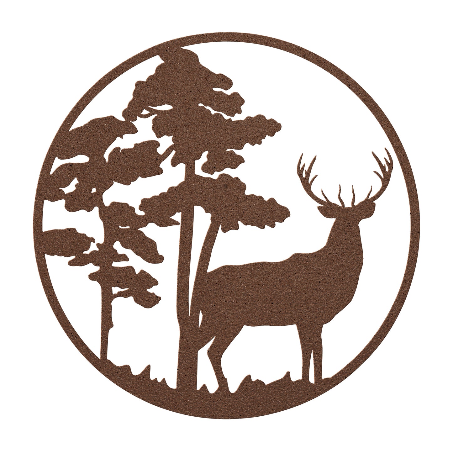 Buck in the Fall Forest Metal Wall Art