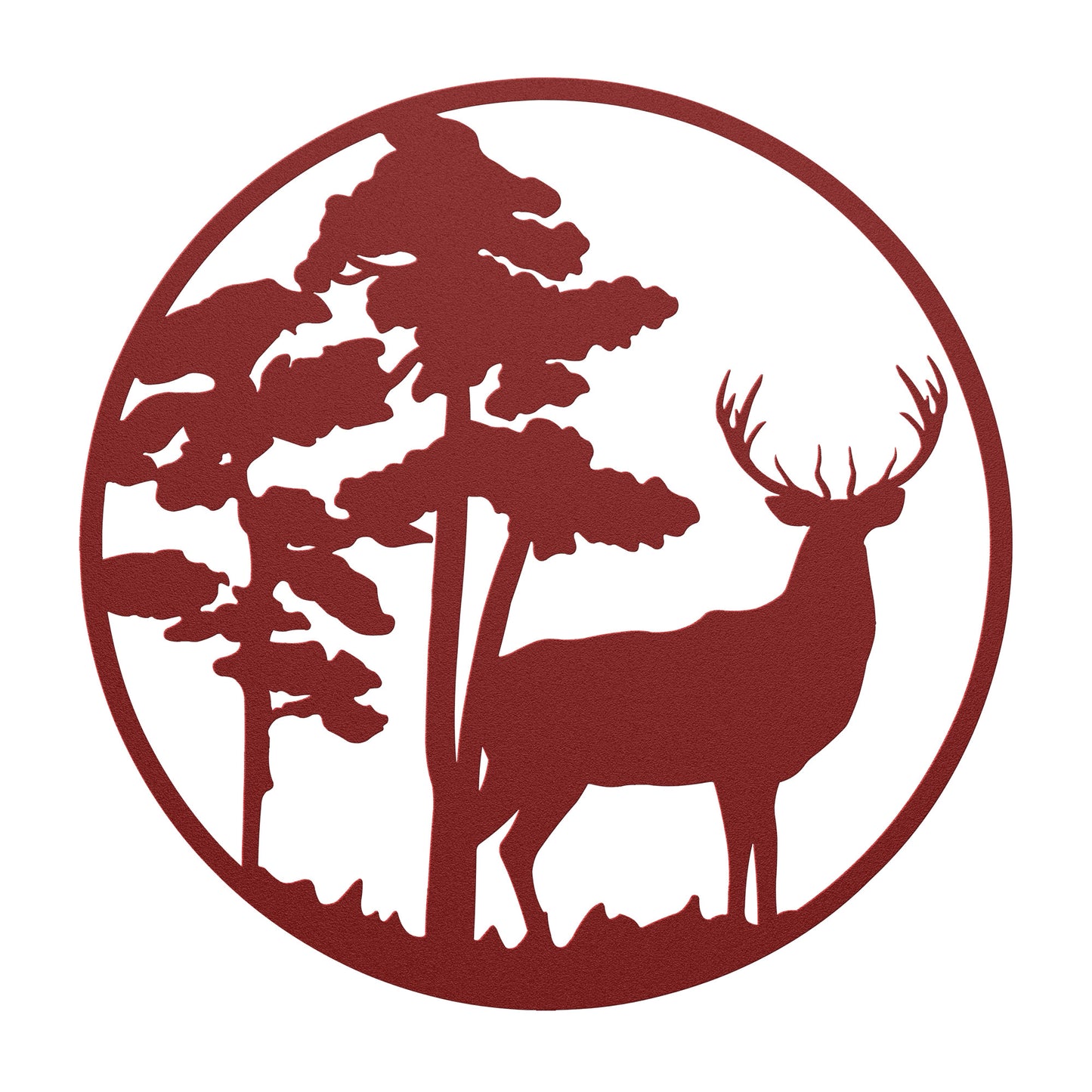 Buck in the Fall Forest Metal Wall Art