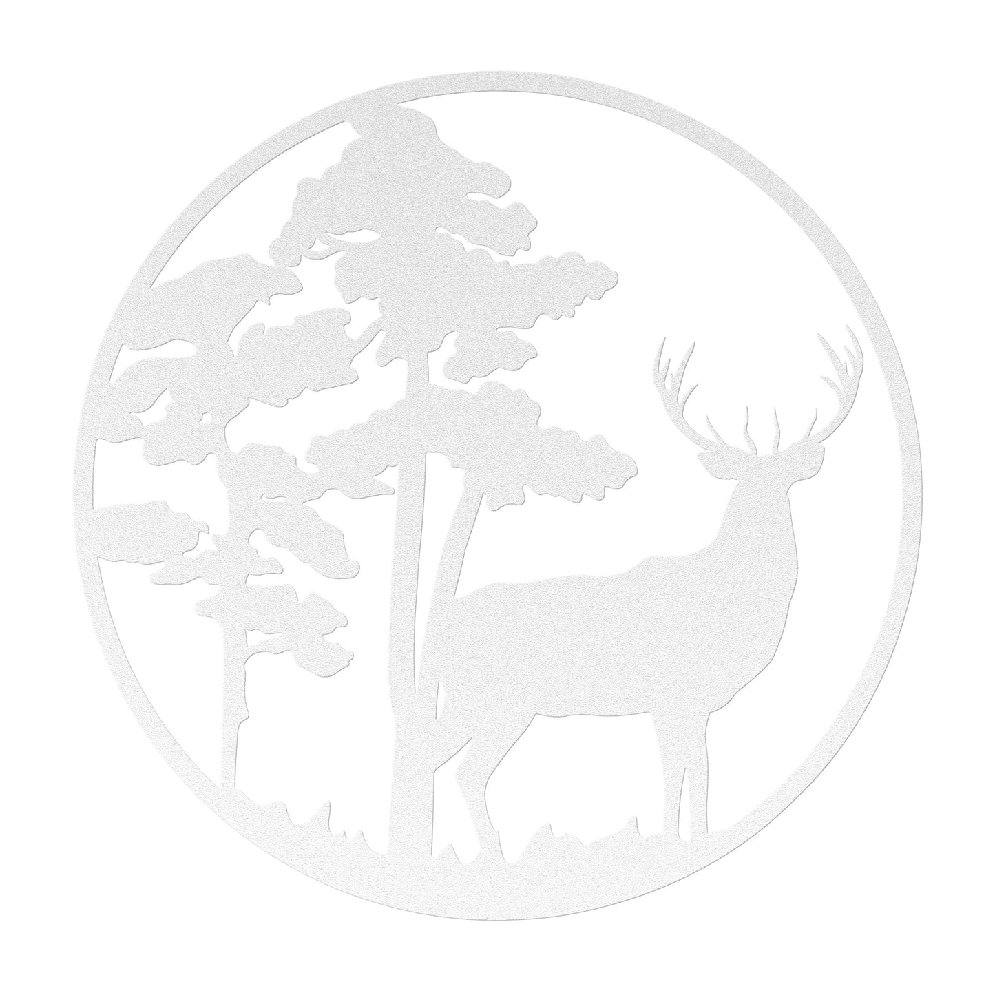 Buck in the Fall Forest Metal Wall Art