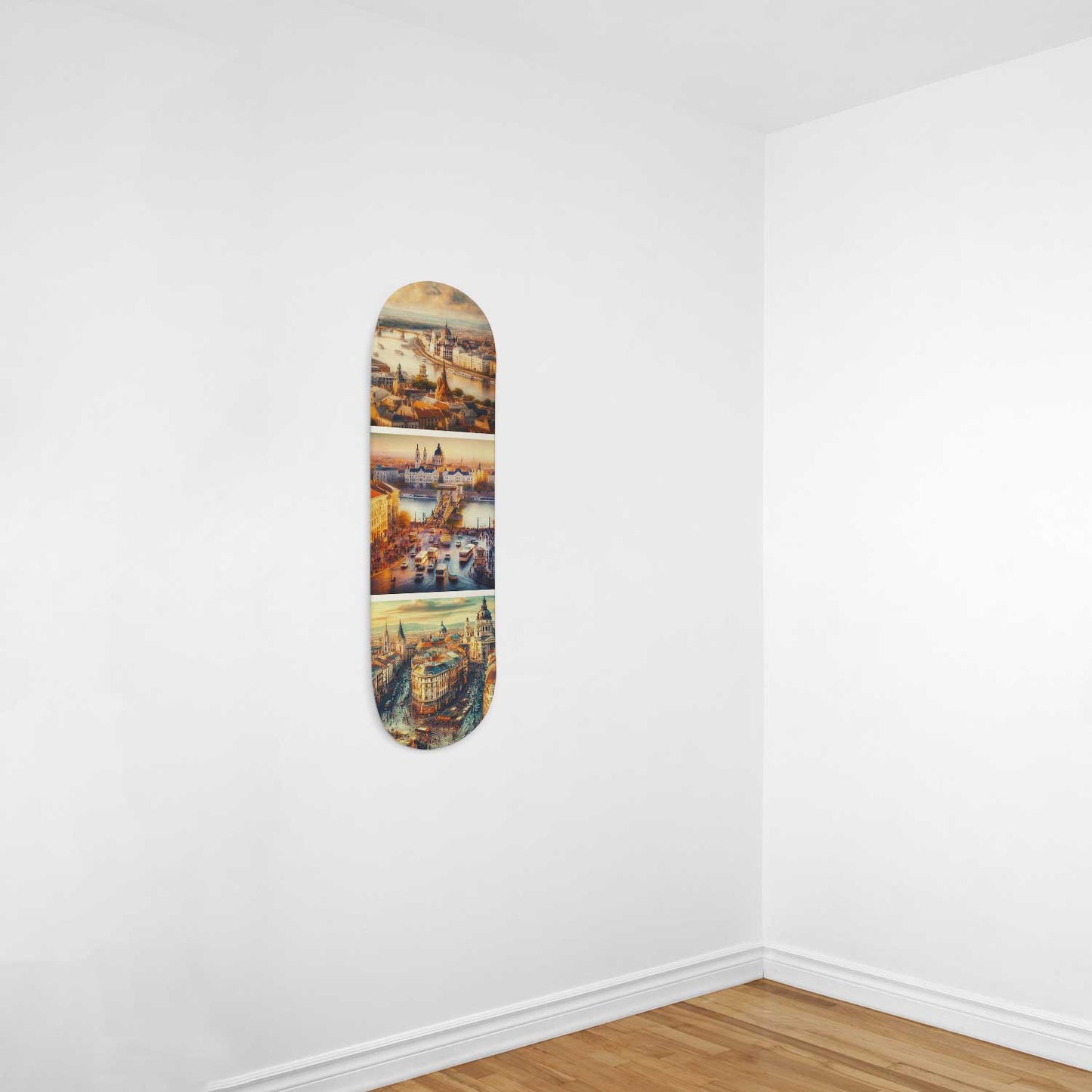 Budapest  Cityscaper 1-Deck Skateboard Wall Art