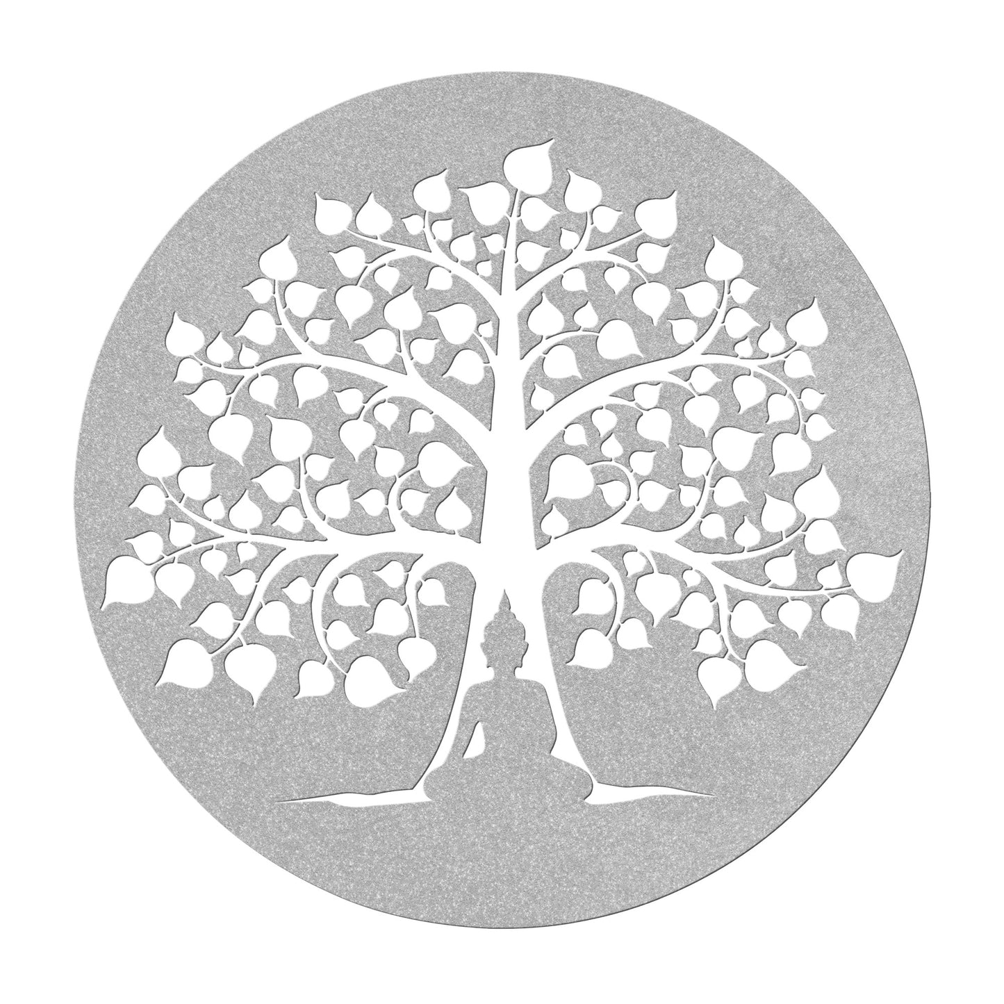 Buddha Meditation under a Tree Metal Wall Art