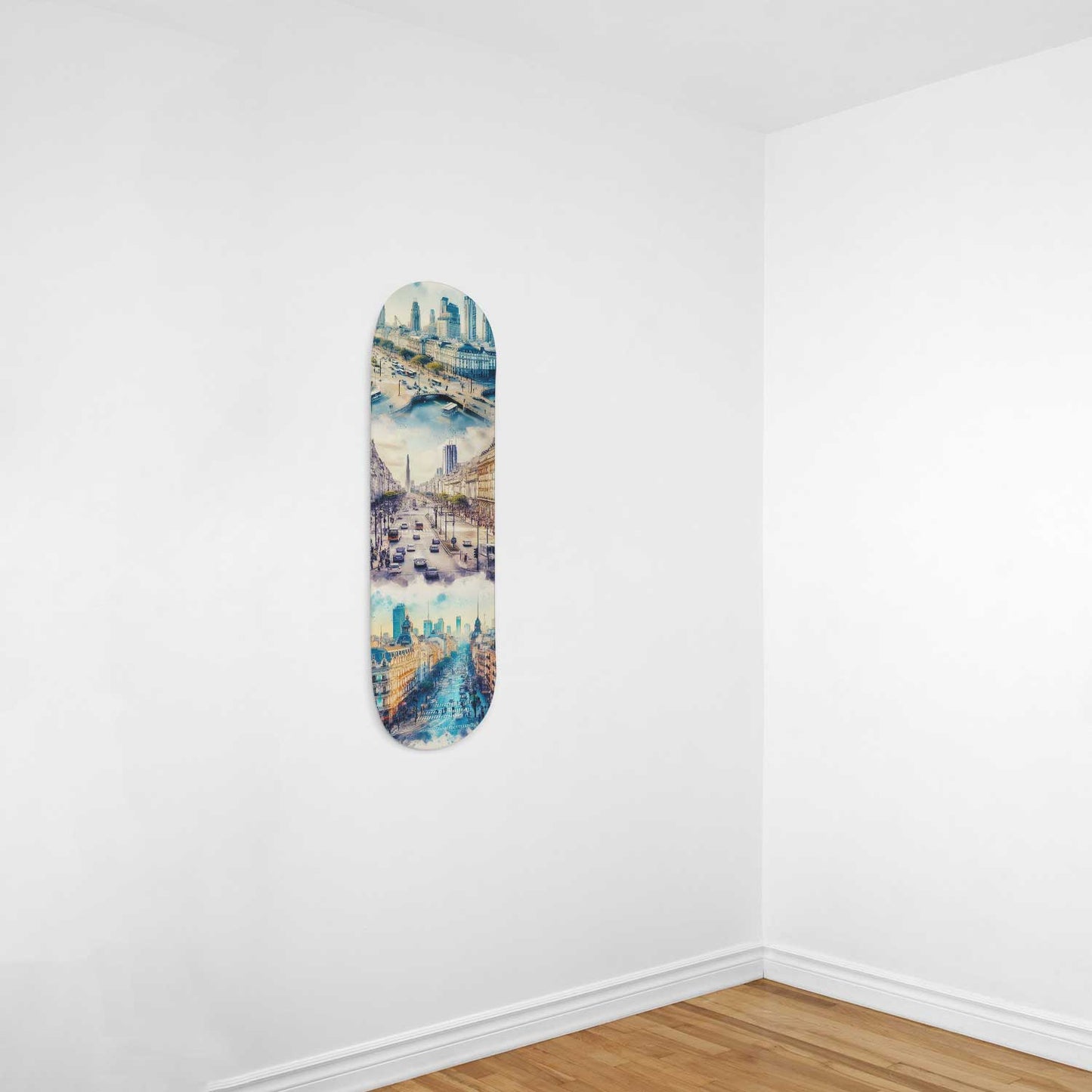 Buenos Aires  Cityscaper 1-Deck Skateboard Wall Art