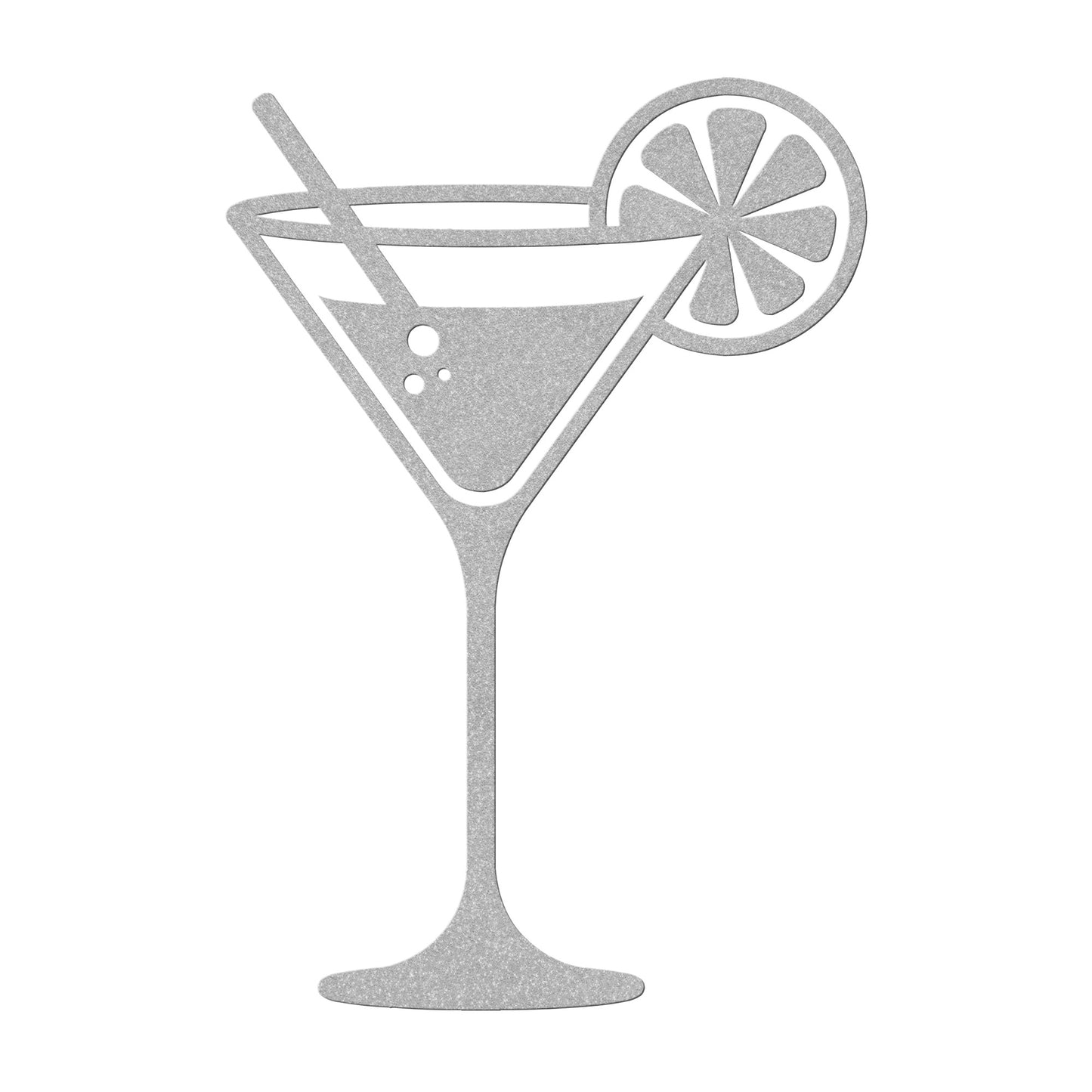 Cocktail Glass Metal Wall Art