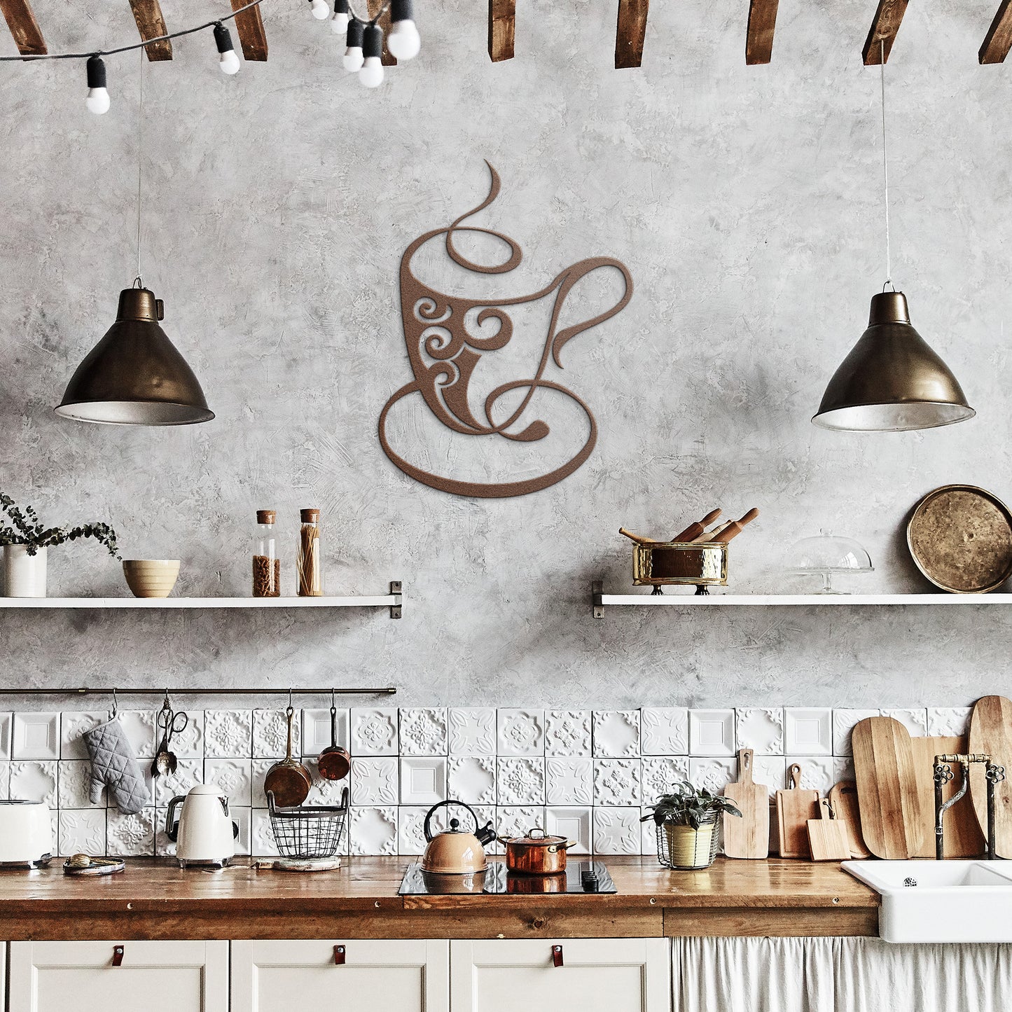 Coffee Aroma Metal Wall Art