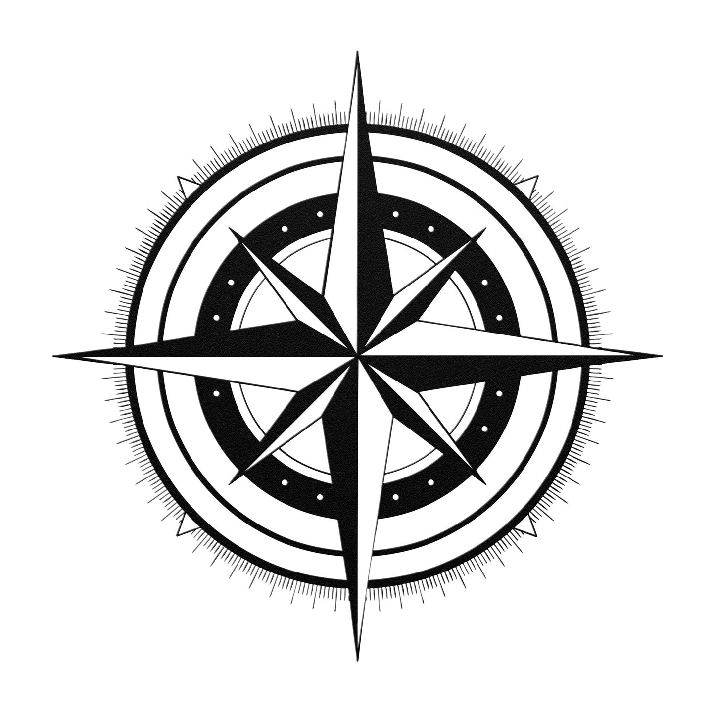 Compass Rose Guide Metal Wall Art