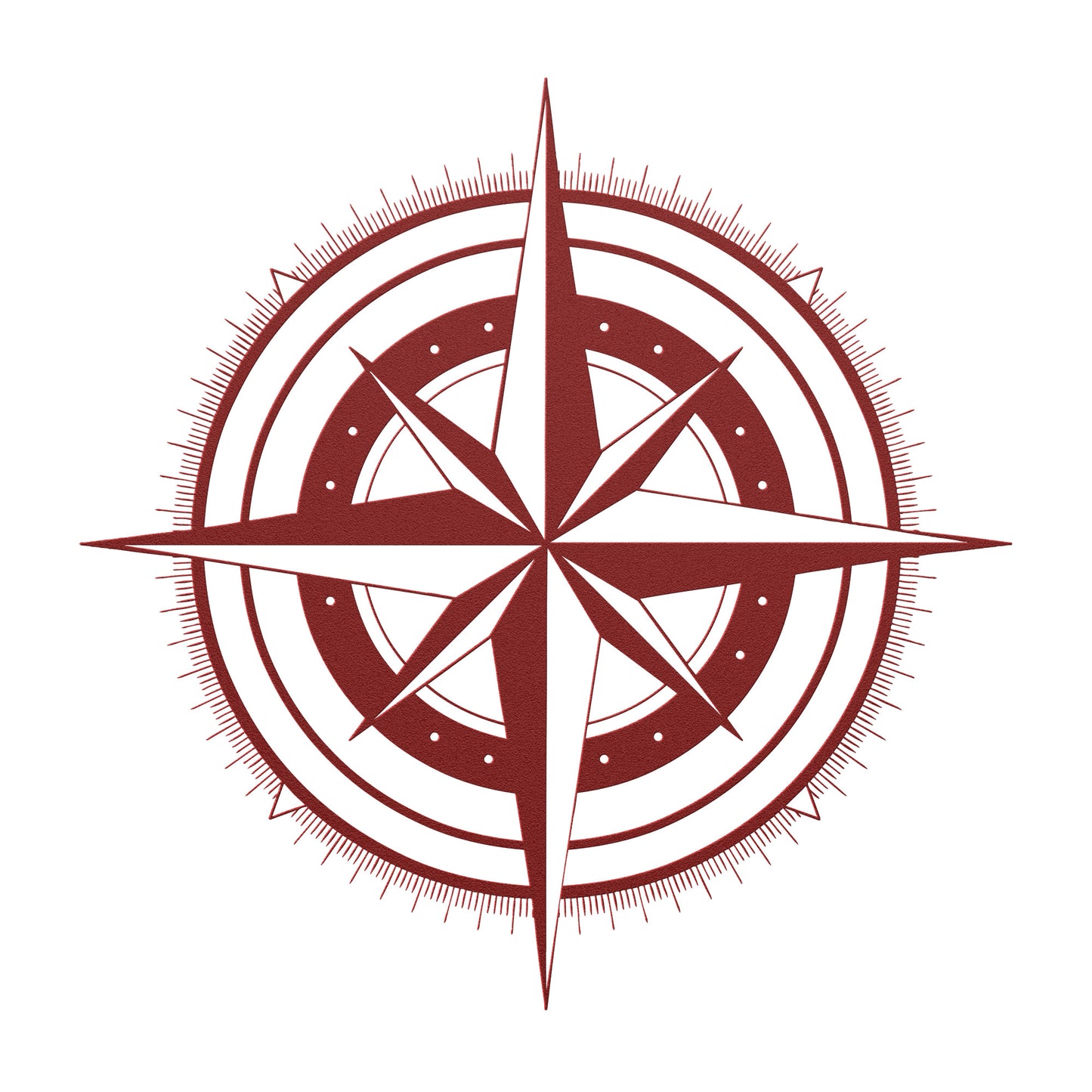 Compass Rose Guide Metal Wall Art