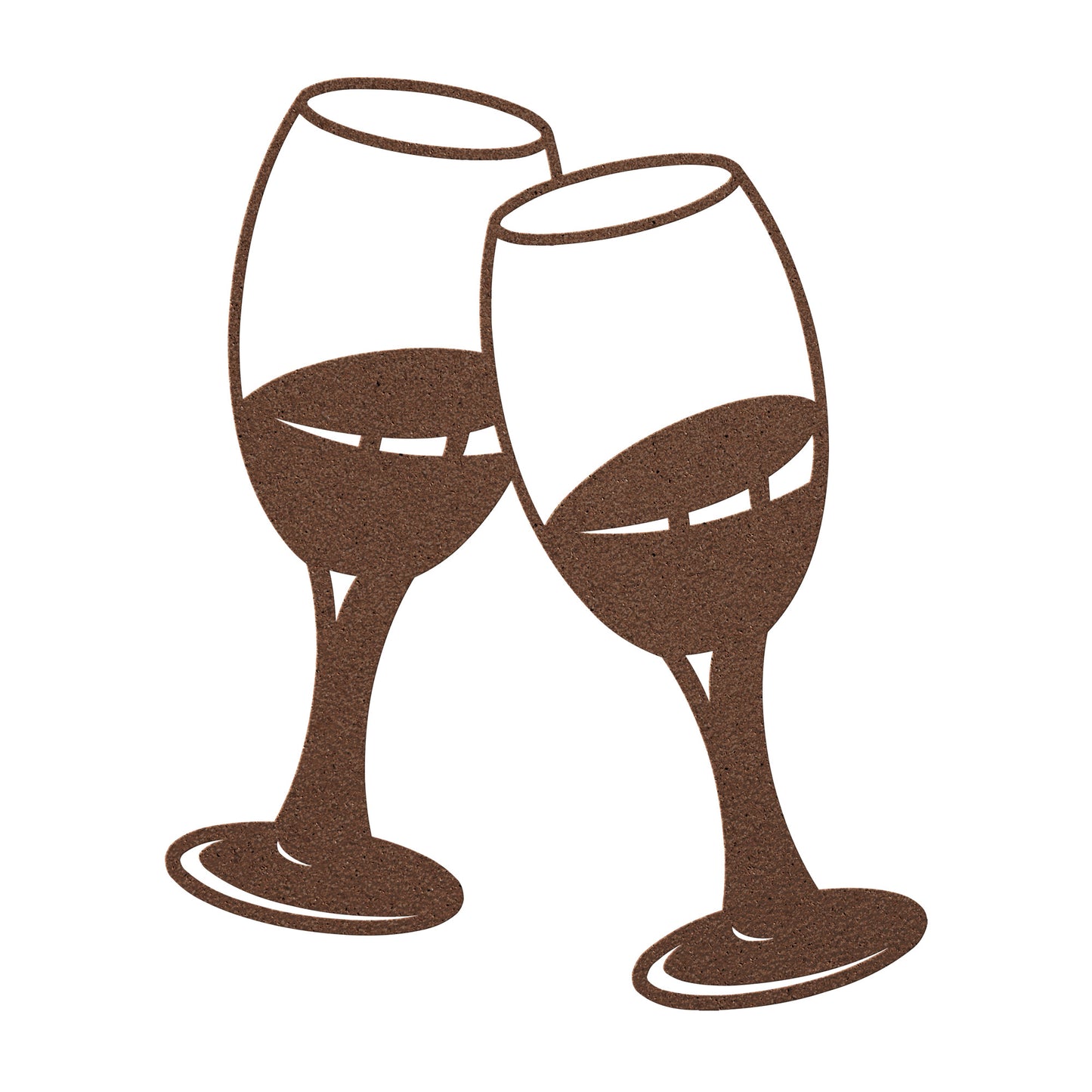 Couple Champagne Glass Metal Wall Art