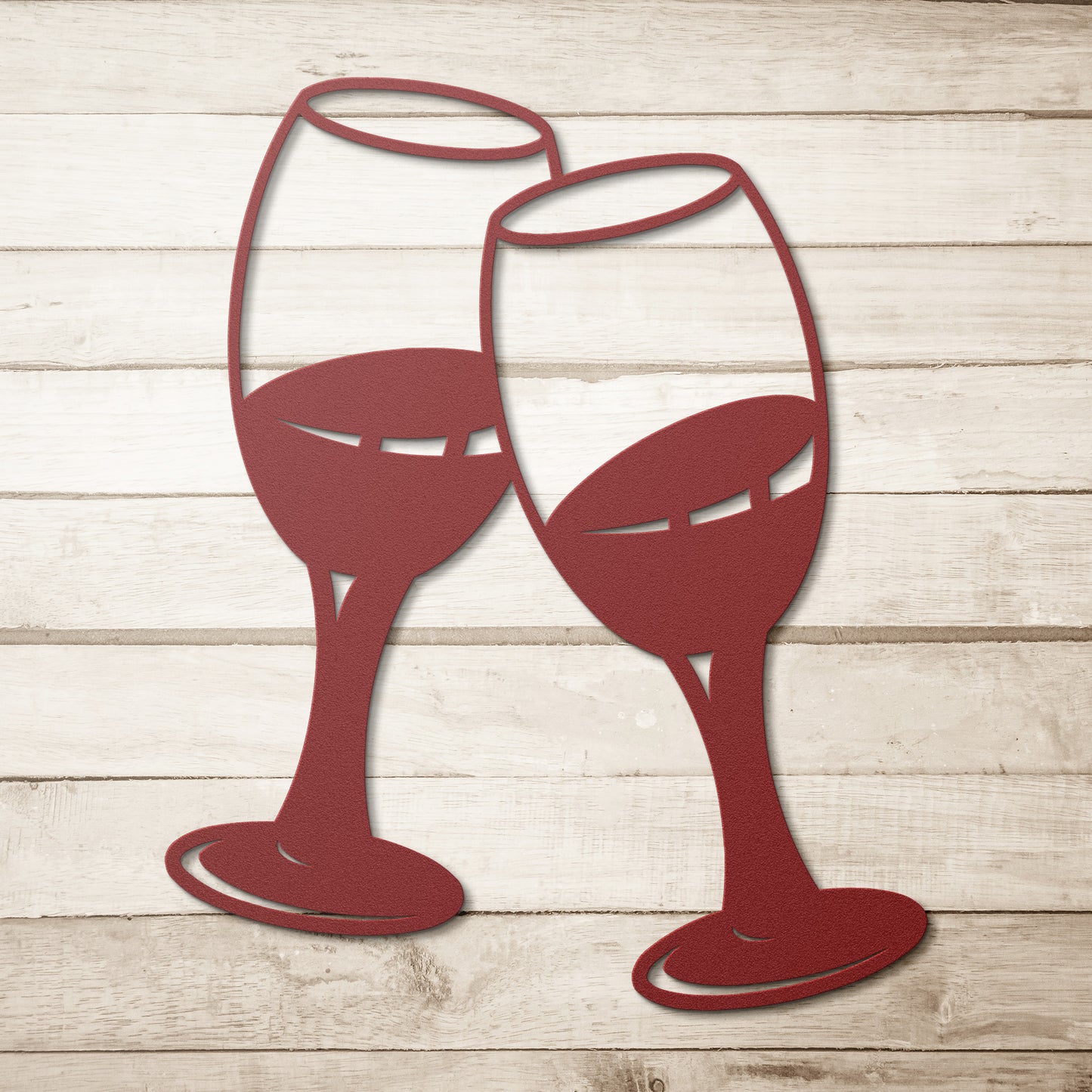 Couple Champagne Glass Metal Wall Art