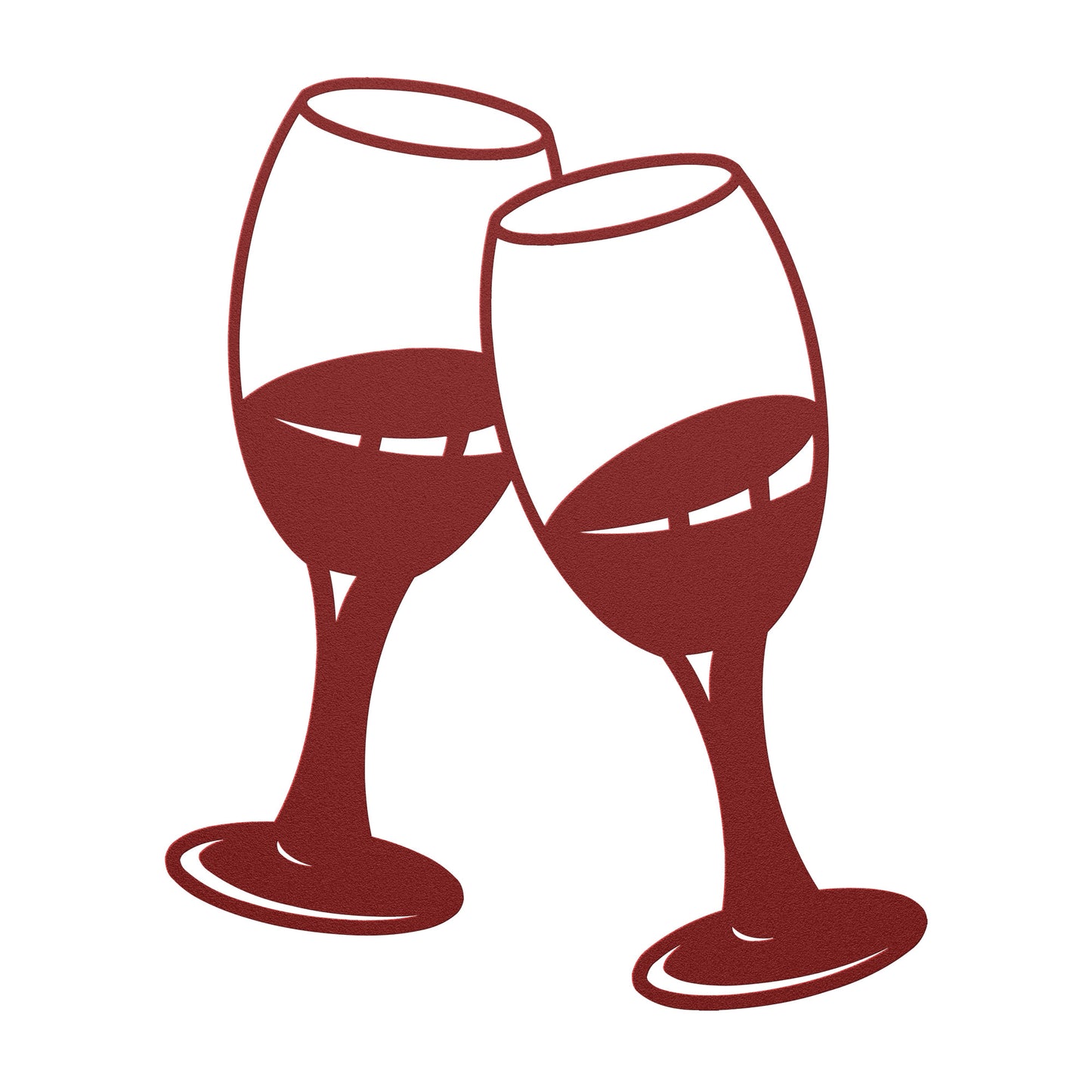 Couple Champagne Glass Metal Wall Art