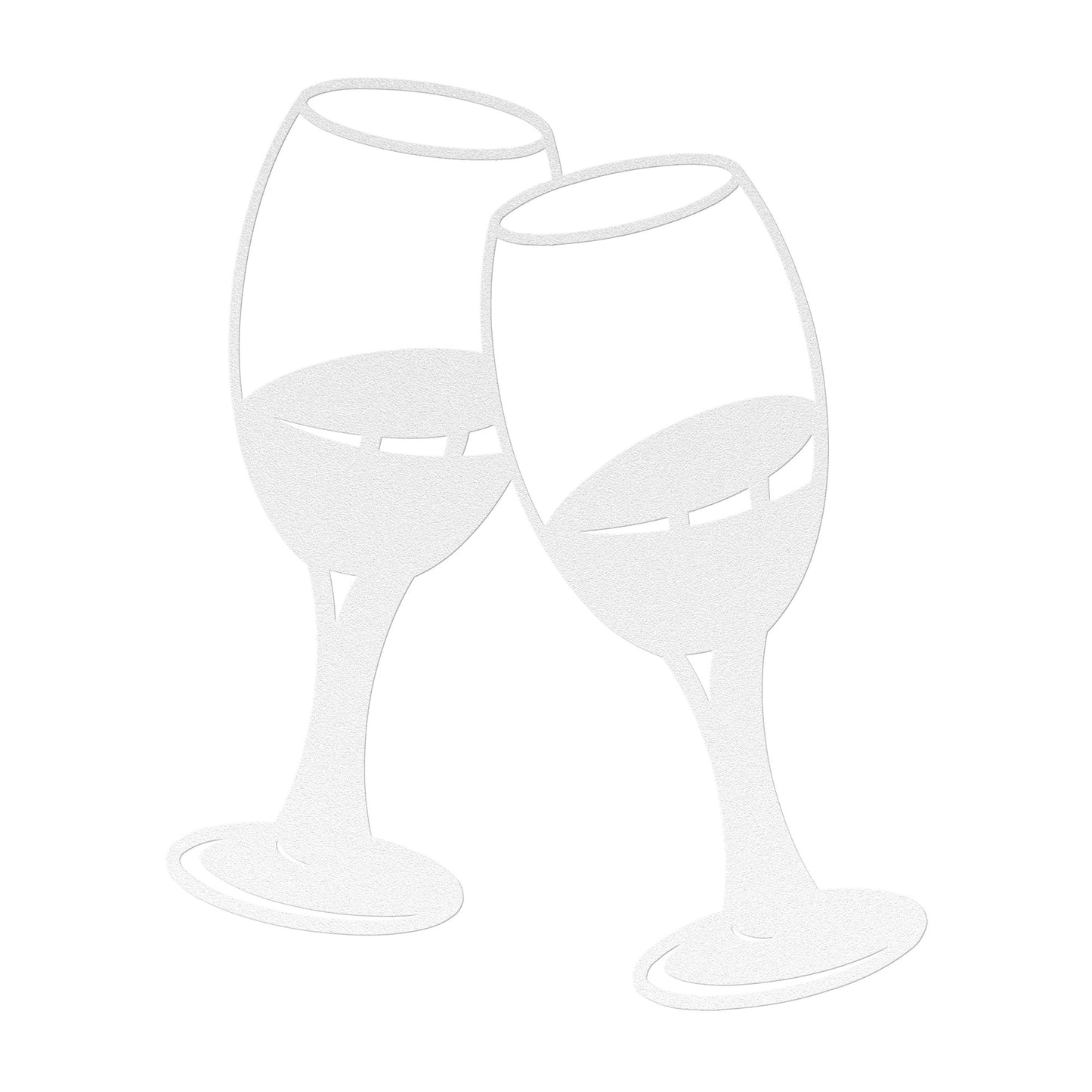 Couple Champagne Glass Metal Wall Art