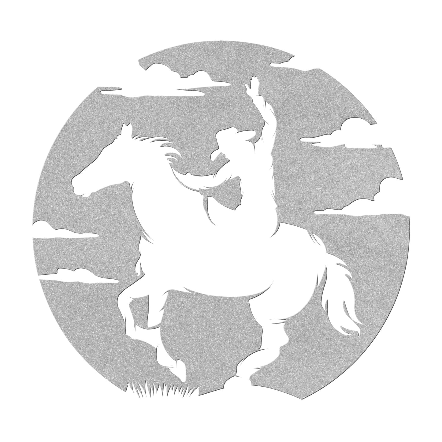 Cowboy Ride Metal Wall Art