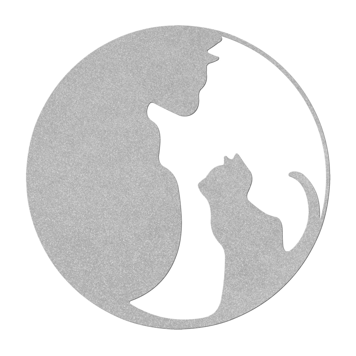 Cute Cat and Kitten Metal Wall Art