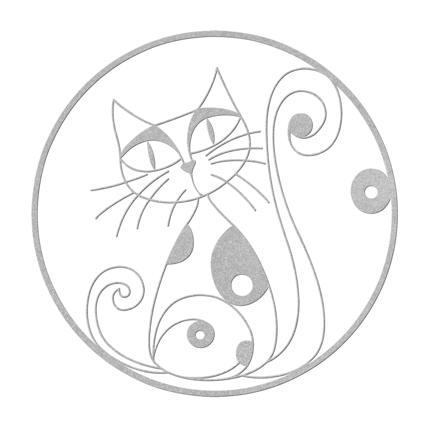 Cute Cat Frame Metal Wall Art