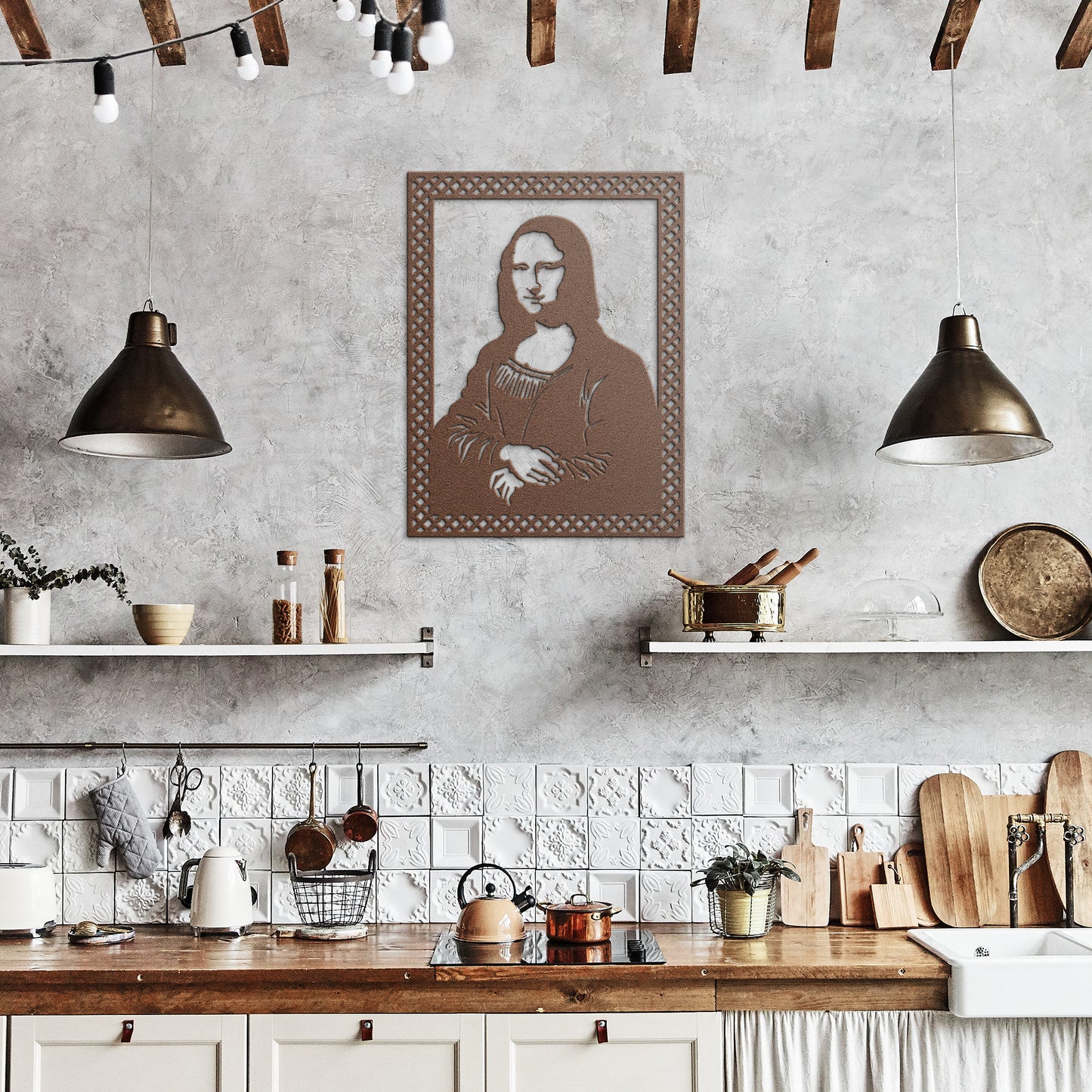 Da Vinci Beautiful Mona Lisa Metal Wall Art