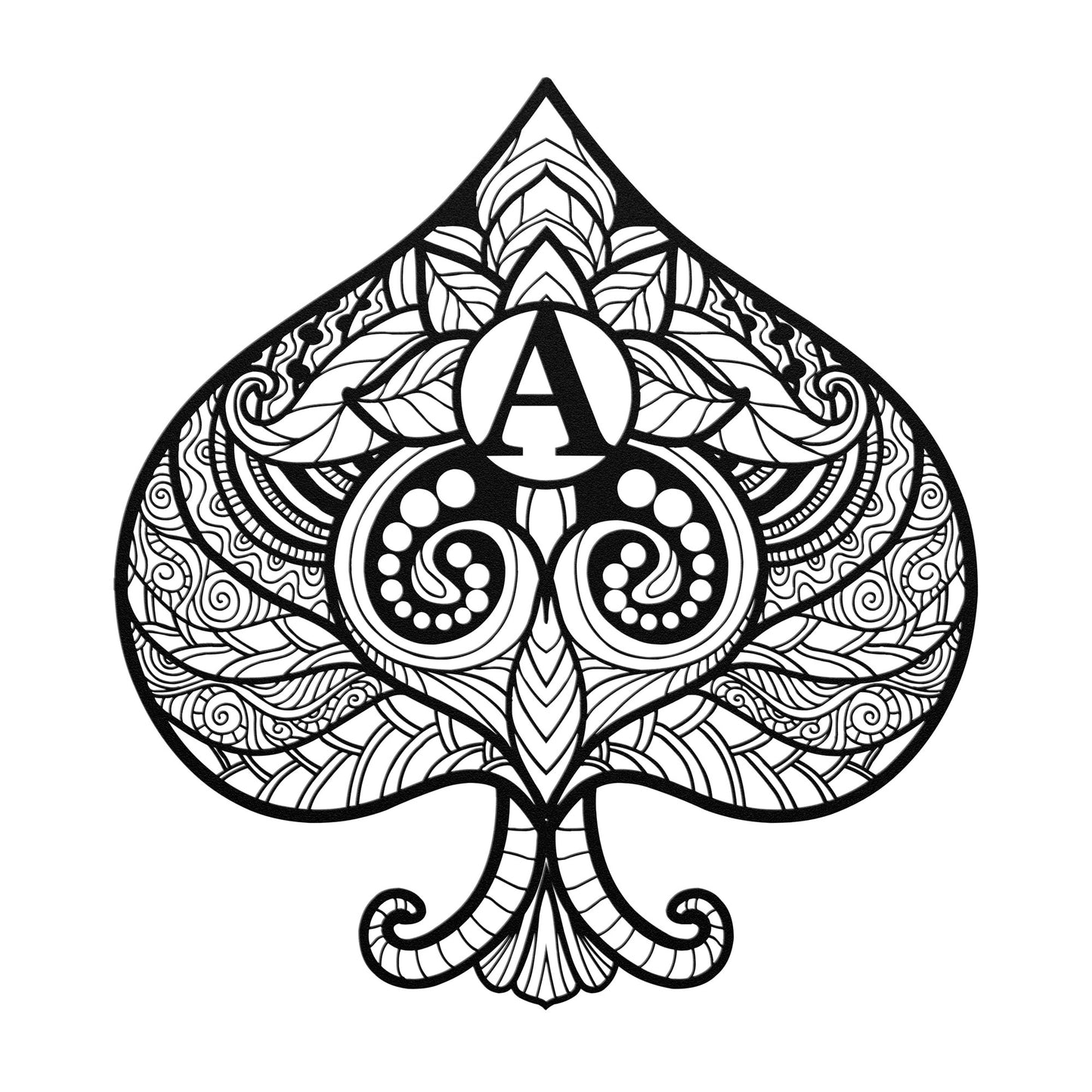 Decorative Ace of Spade Metal Wall Art