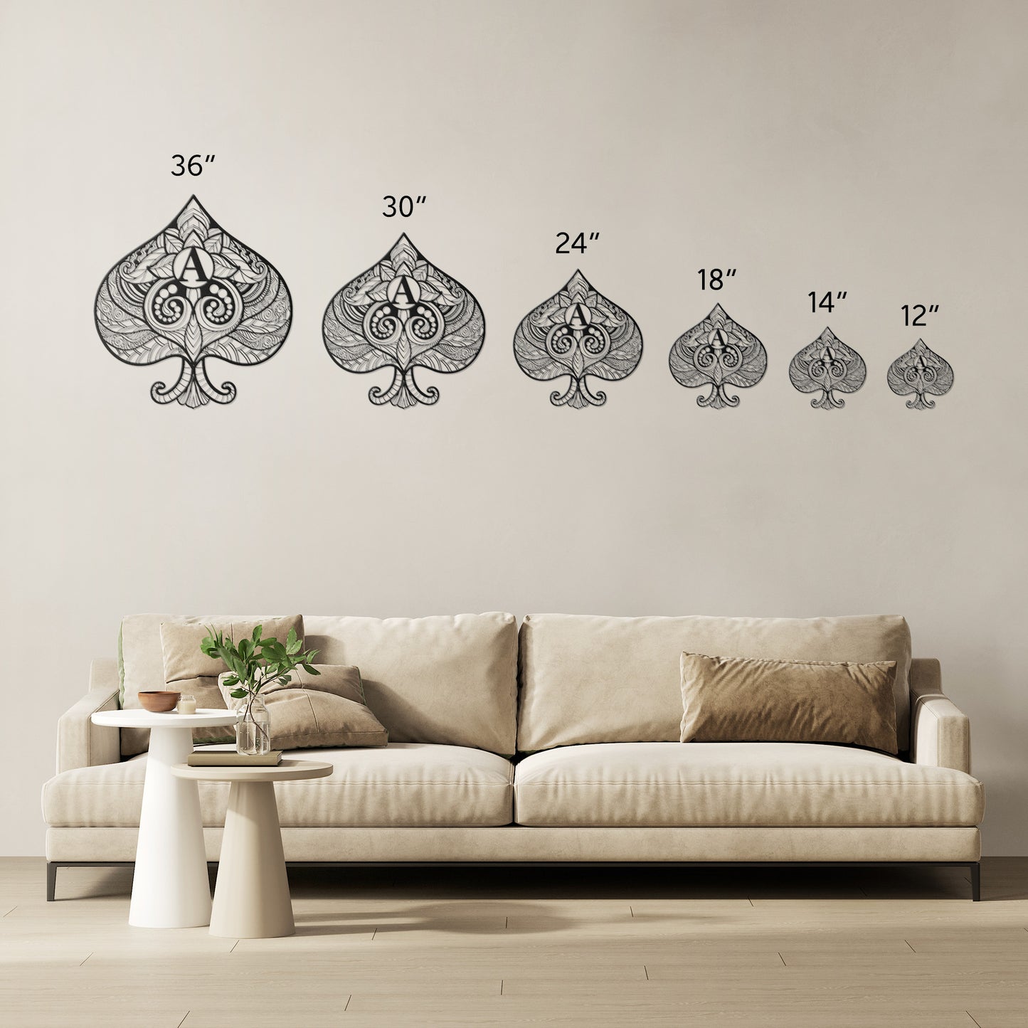 Decorative Ace of Spade Metal Wall Art