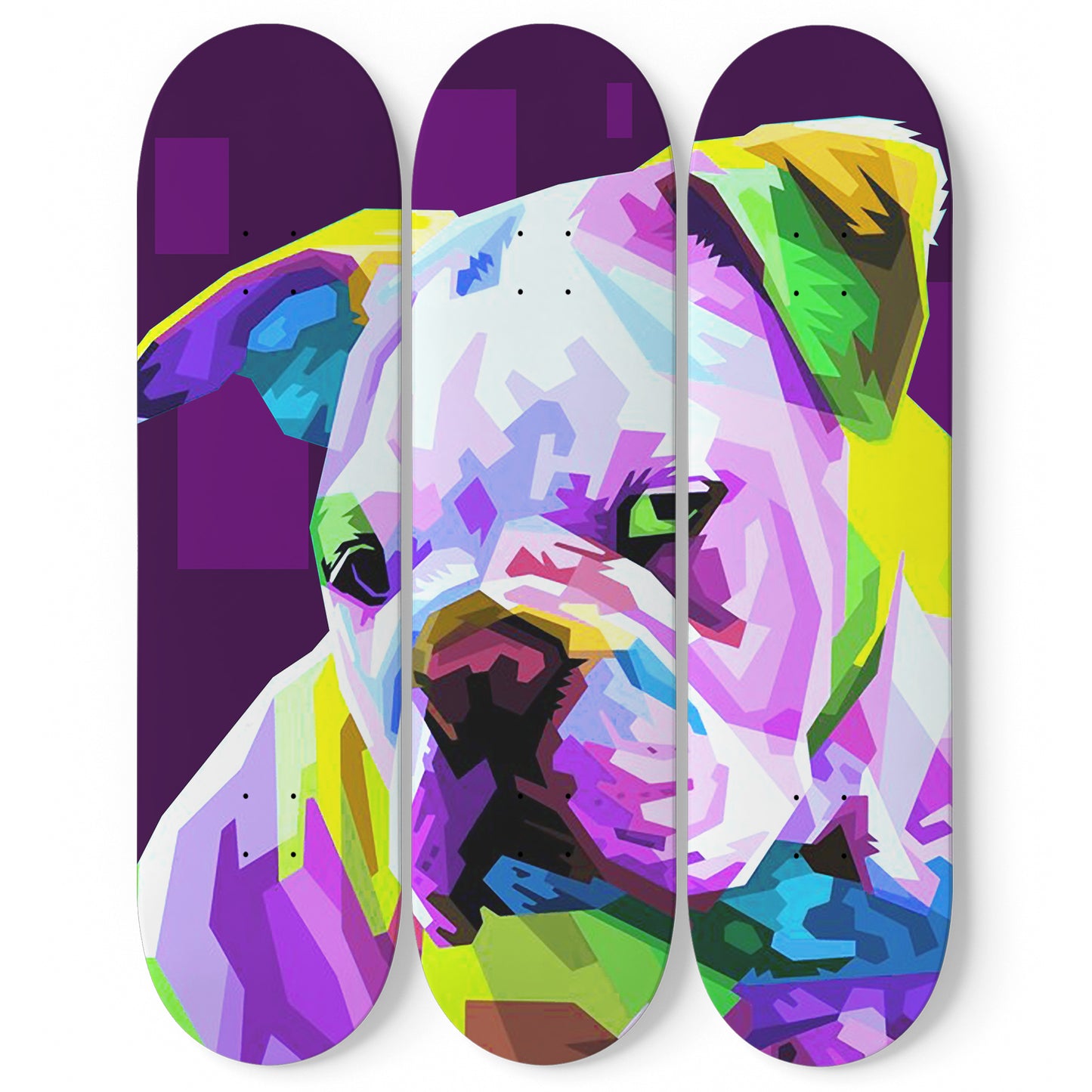 Cute Dog #3.0 3-Deck Skateboard Wall Art