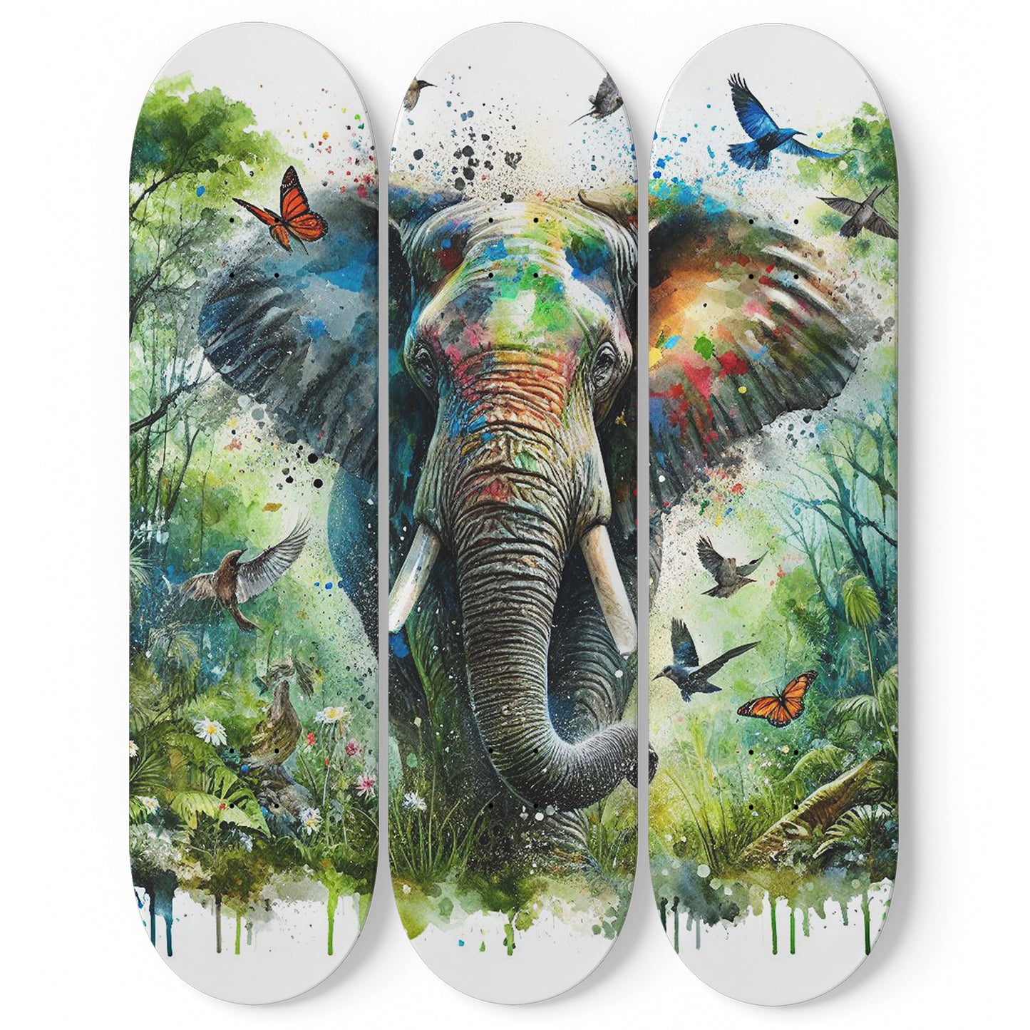 Elephant#4.0 3-Deck Skateboard Wall Art