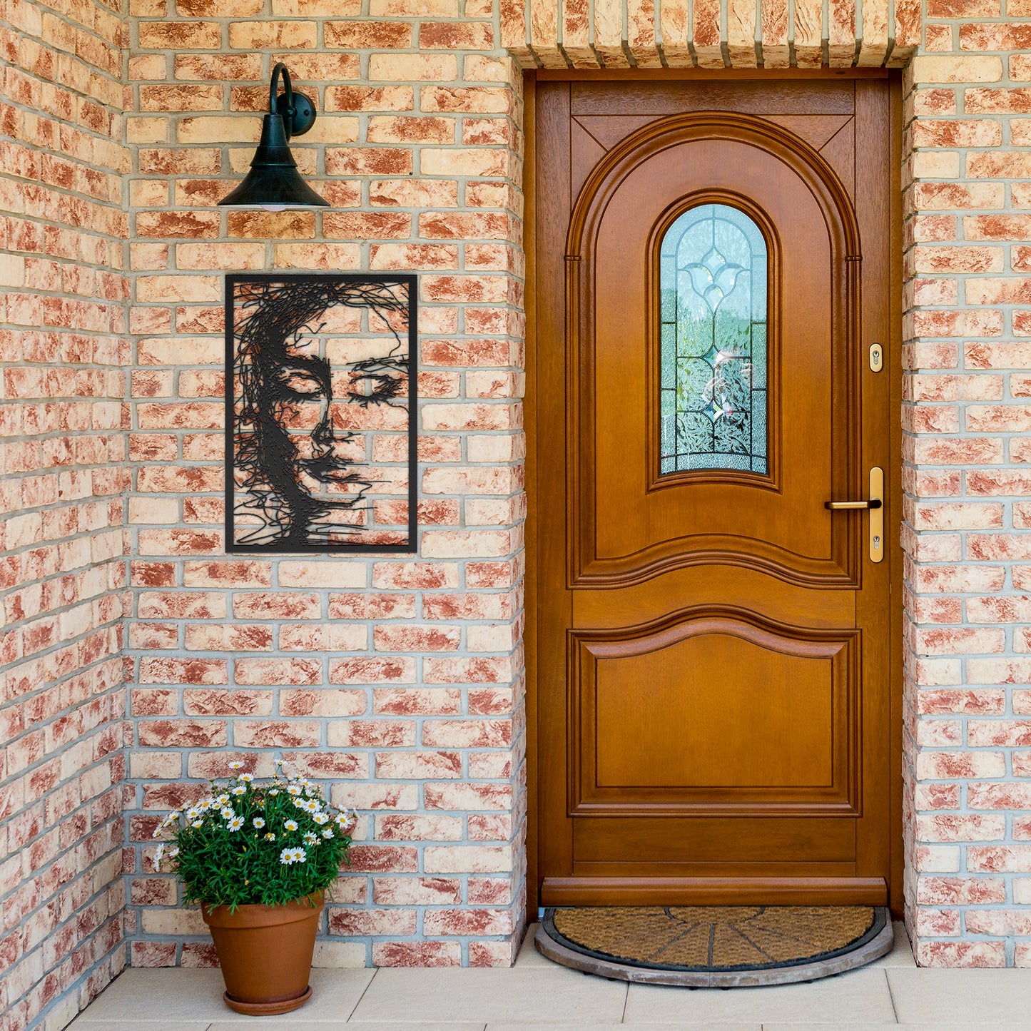 Emotional Woman Scribble Metal Wall Art