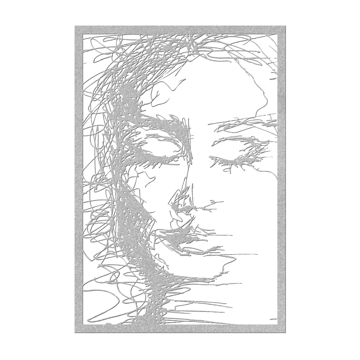 Emotional Woman Scribble Metal Wall Art