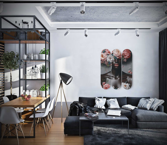 Flower Lady #5.0 3-Deck Skateboard Wall Art