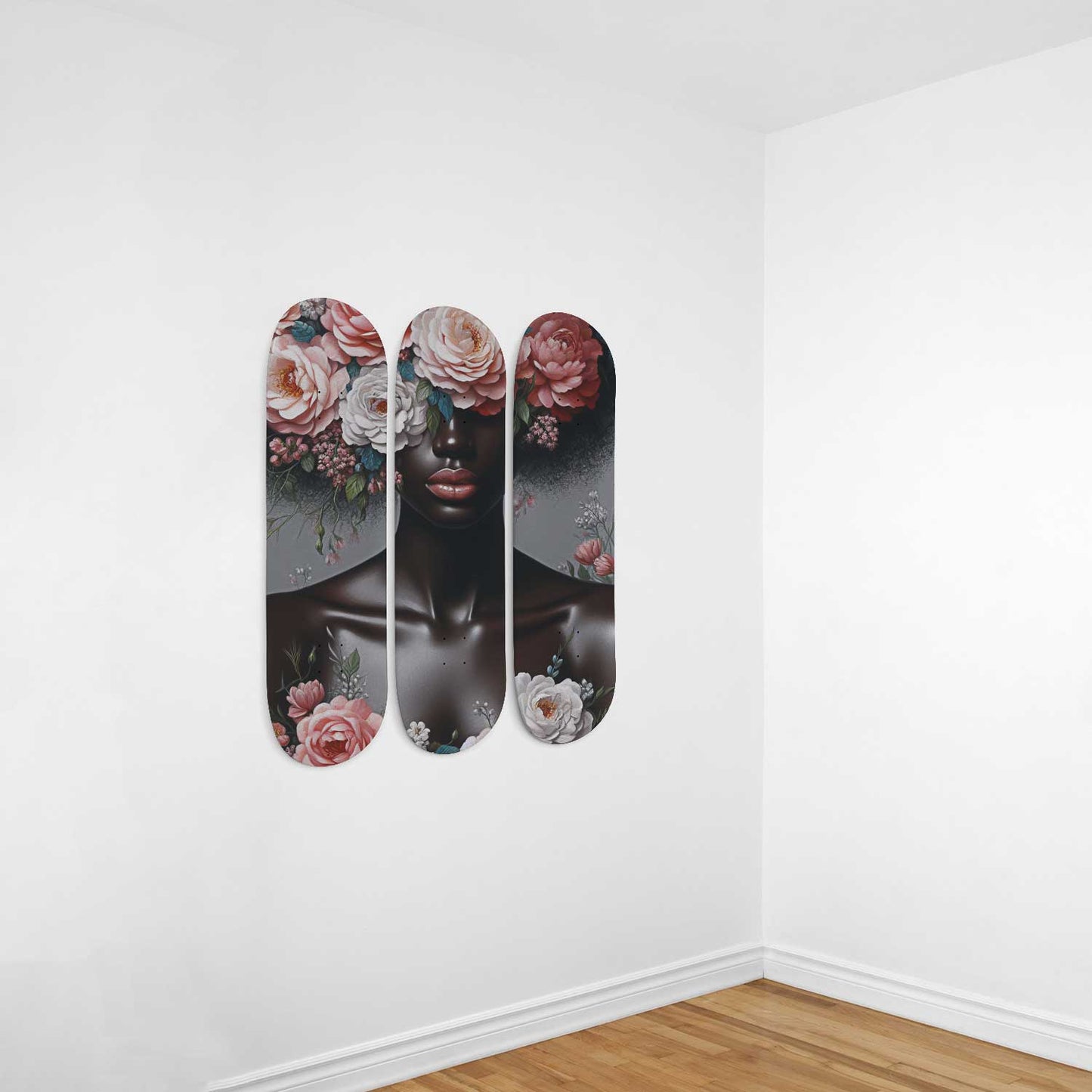 Flower Lady #5.0 3-Deck Skateboard Wall Art