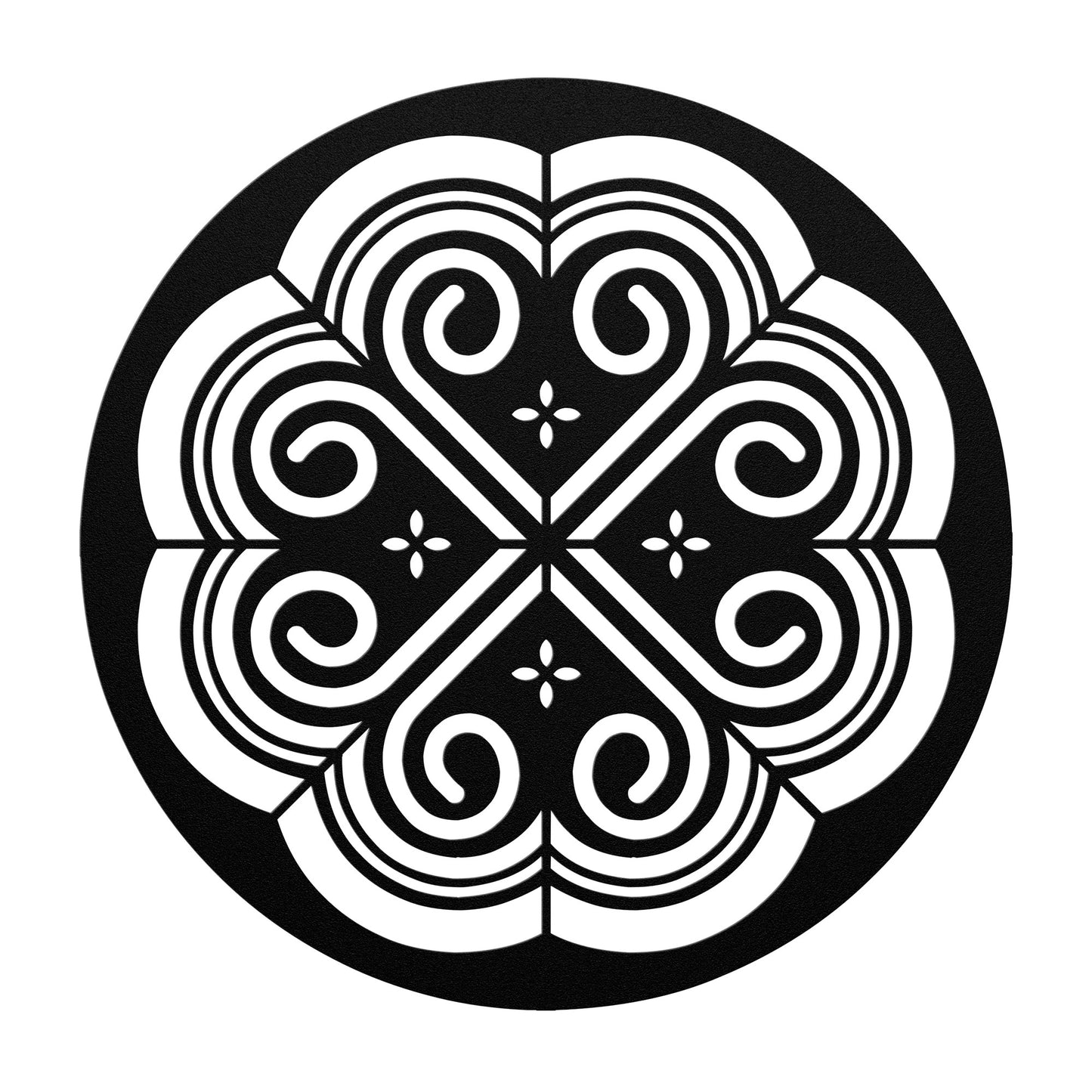 Flower Hmong Pattern Metal Wall Art