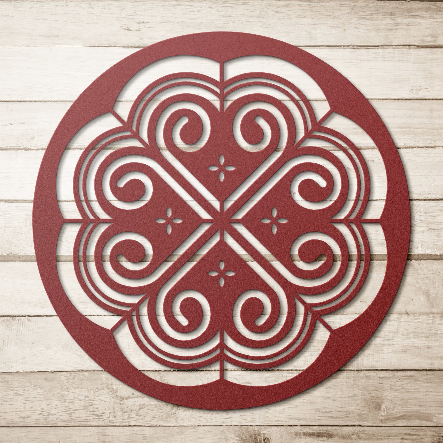 Flower Hmong Pattern Metal Wall Art