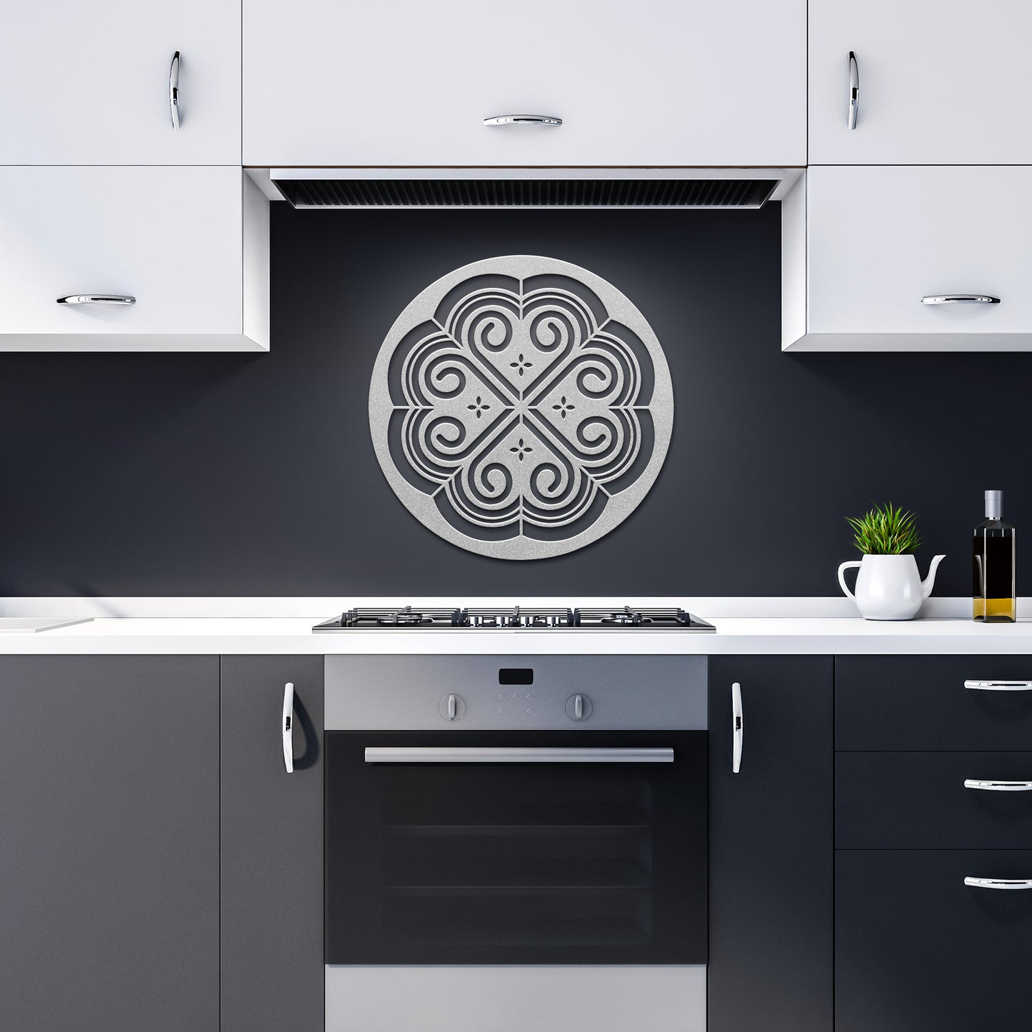 Flower Hmong Pattern Metal Wall Art