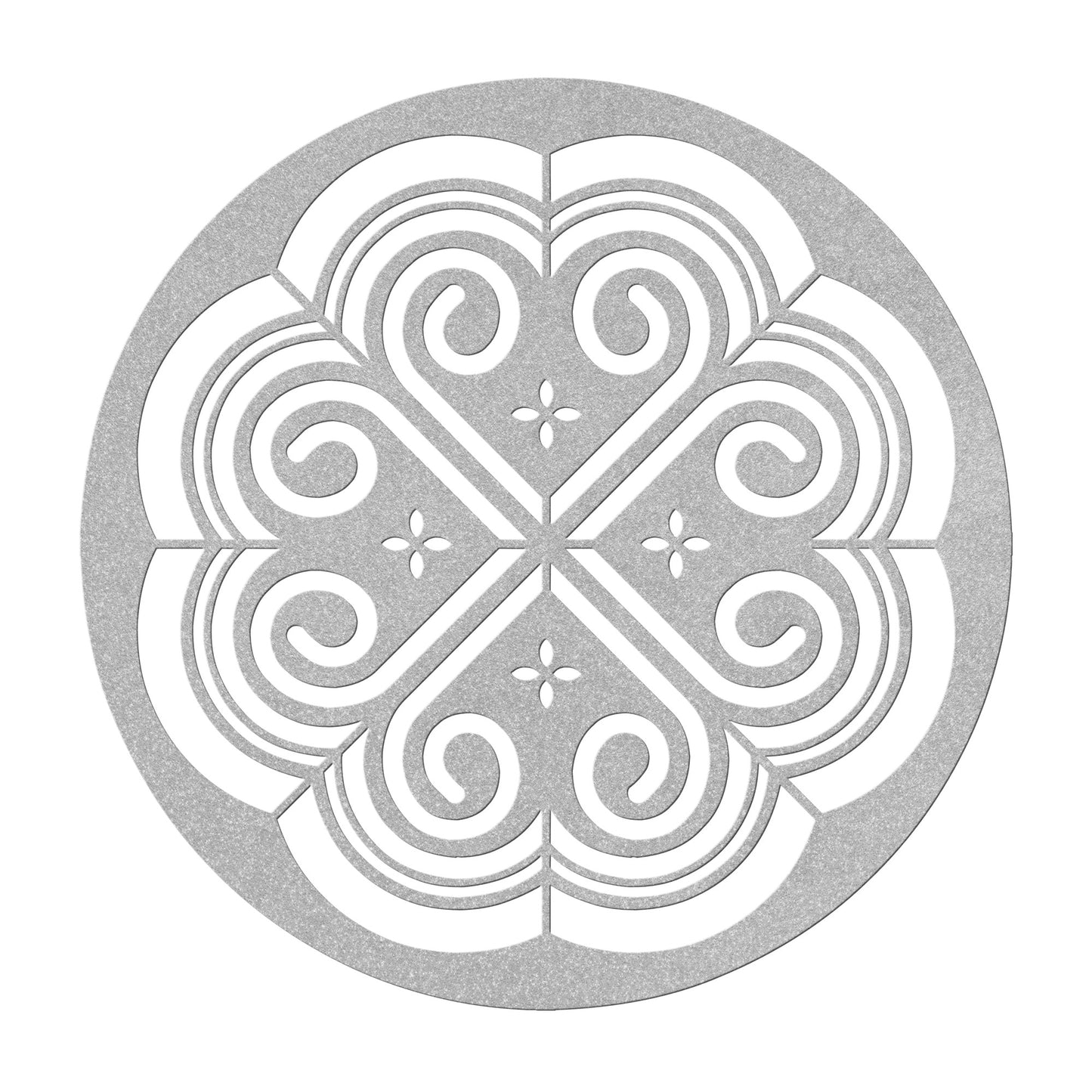 Flower Hmong Pattern Metal Wall Art